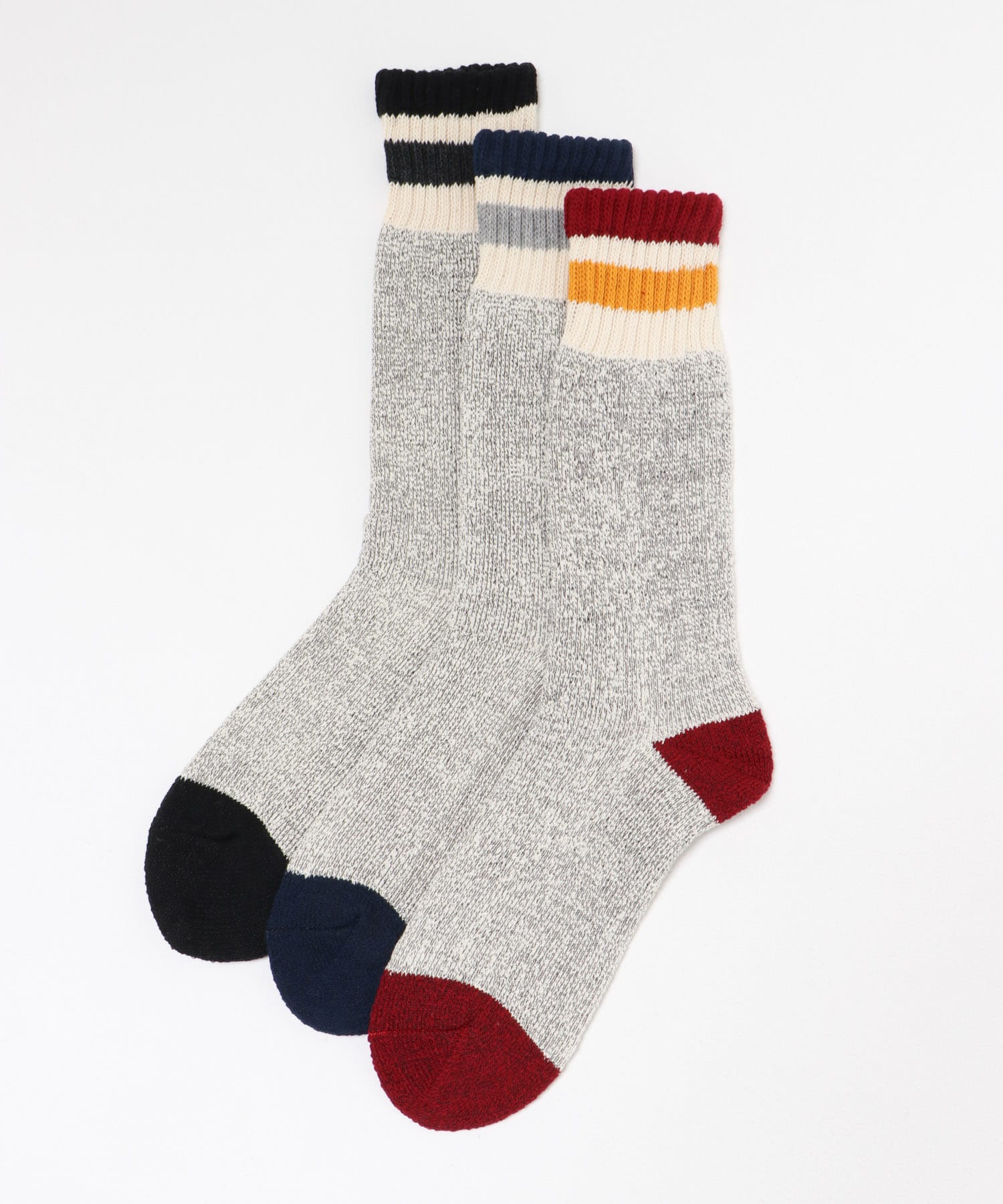 Healthknit　HK シンカークラシック LINE ソックス 3P