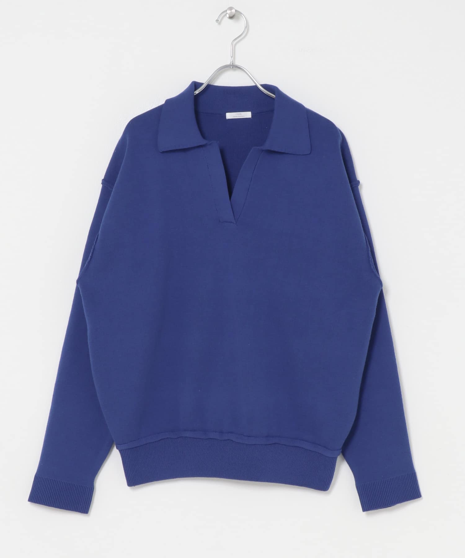 襟付きスキッパーニット BLU Free