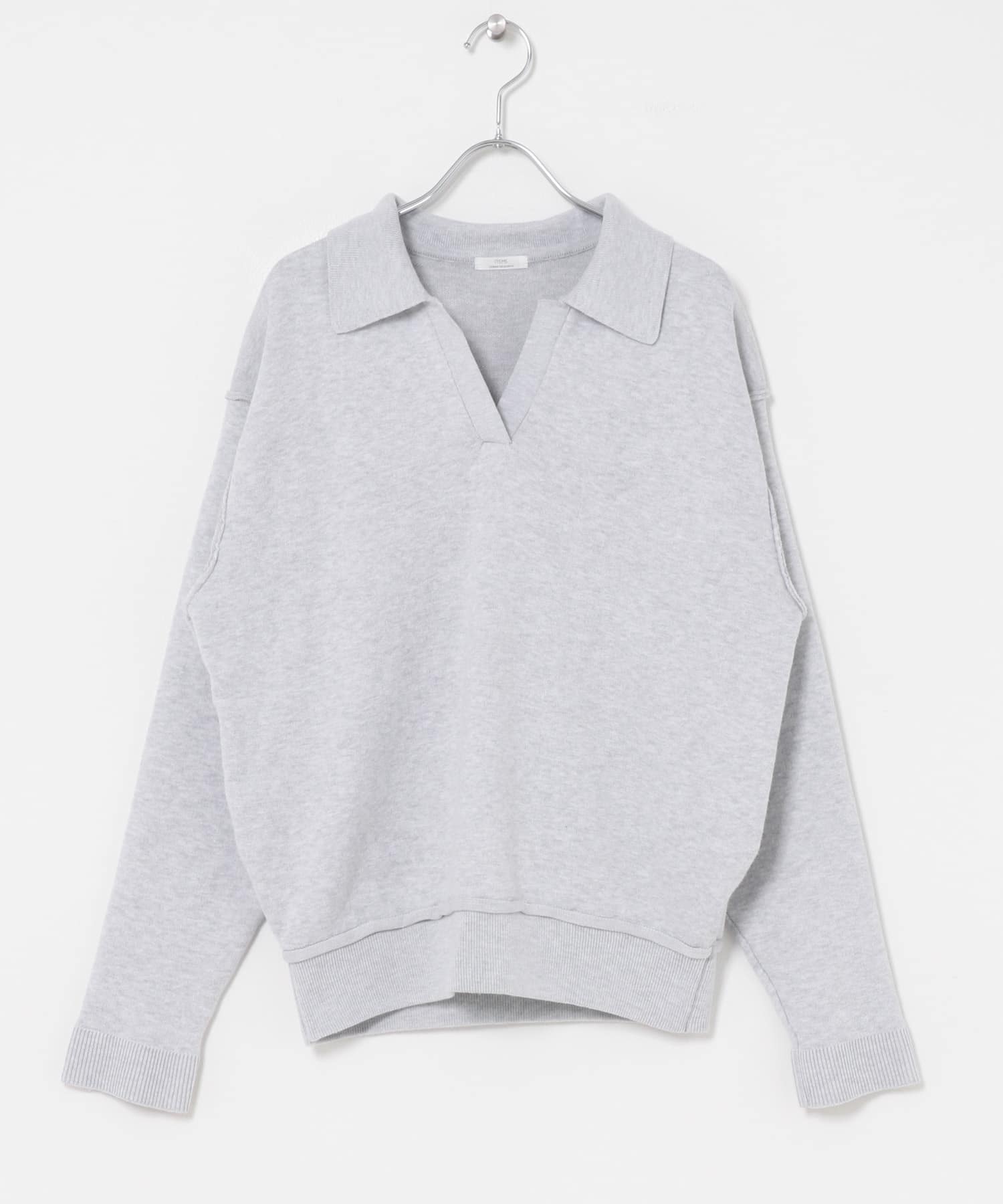 襟付きスキッパーニット GRY Free