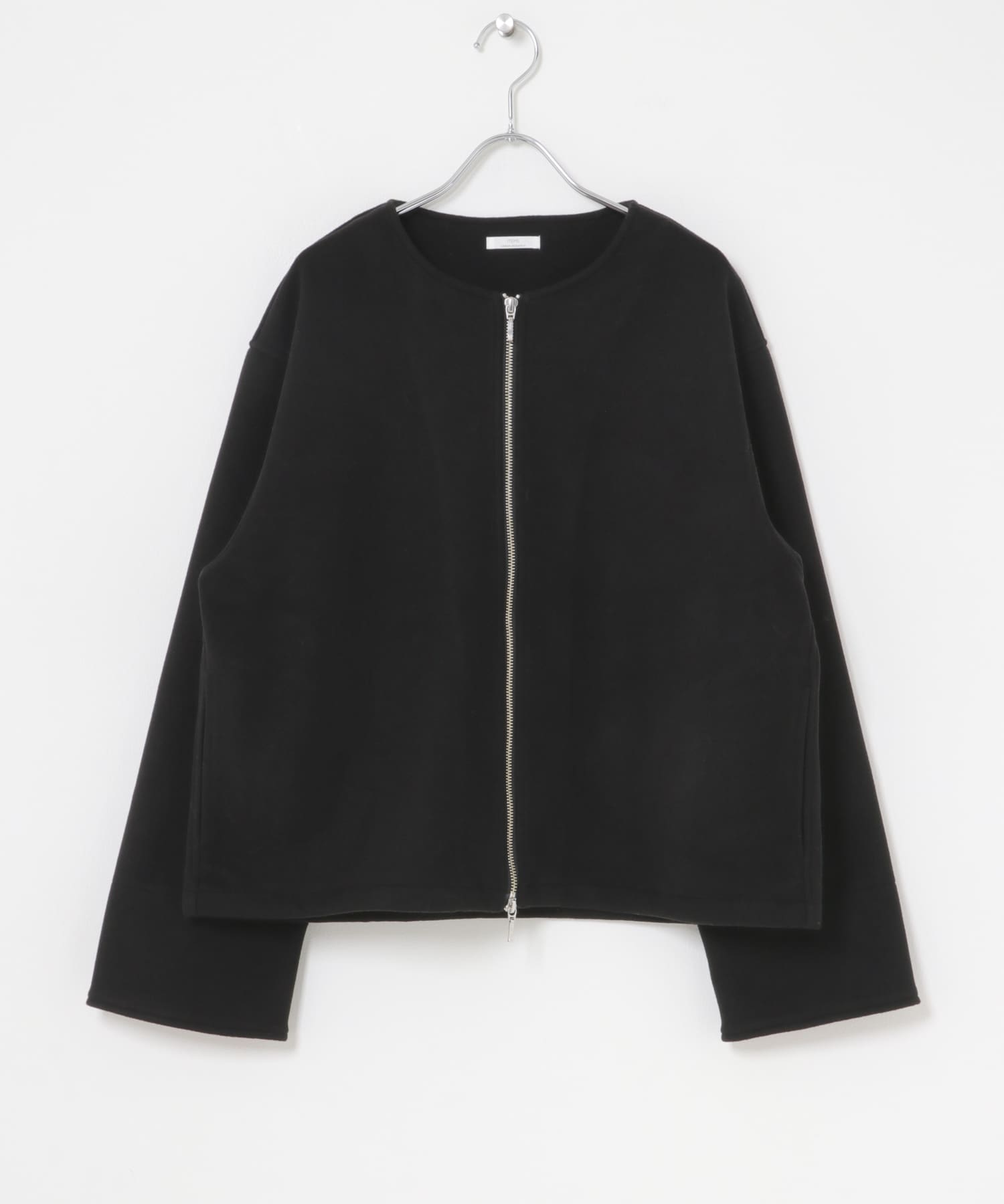 ボンディングノーカラーコート BLK Free