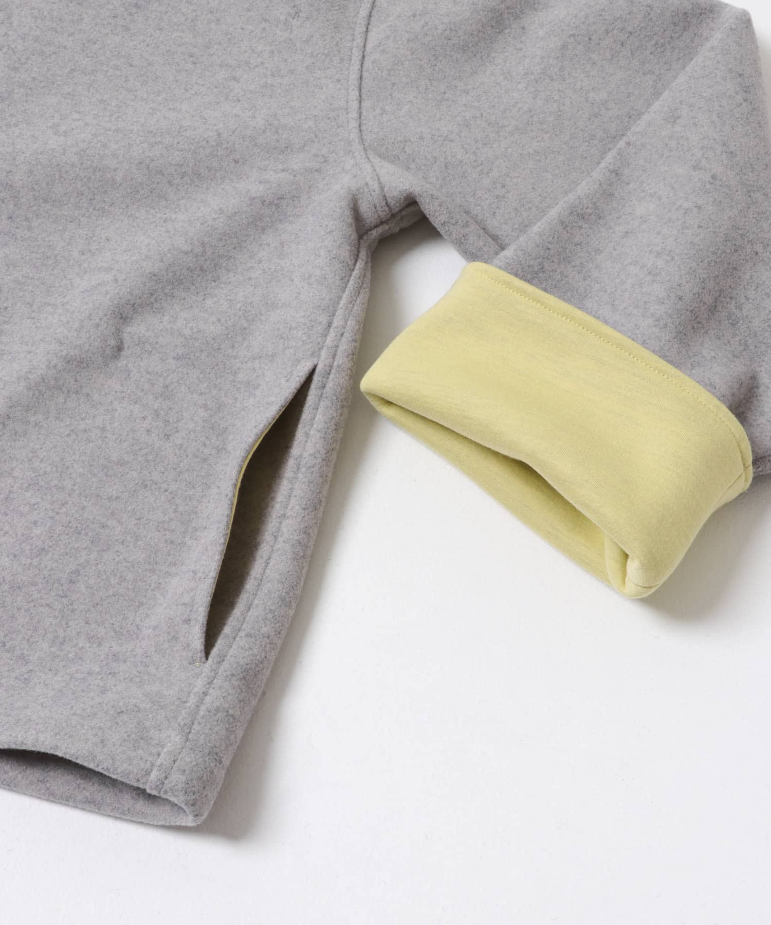 ボンディングノーカラーコート GRY Free