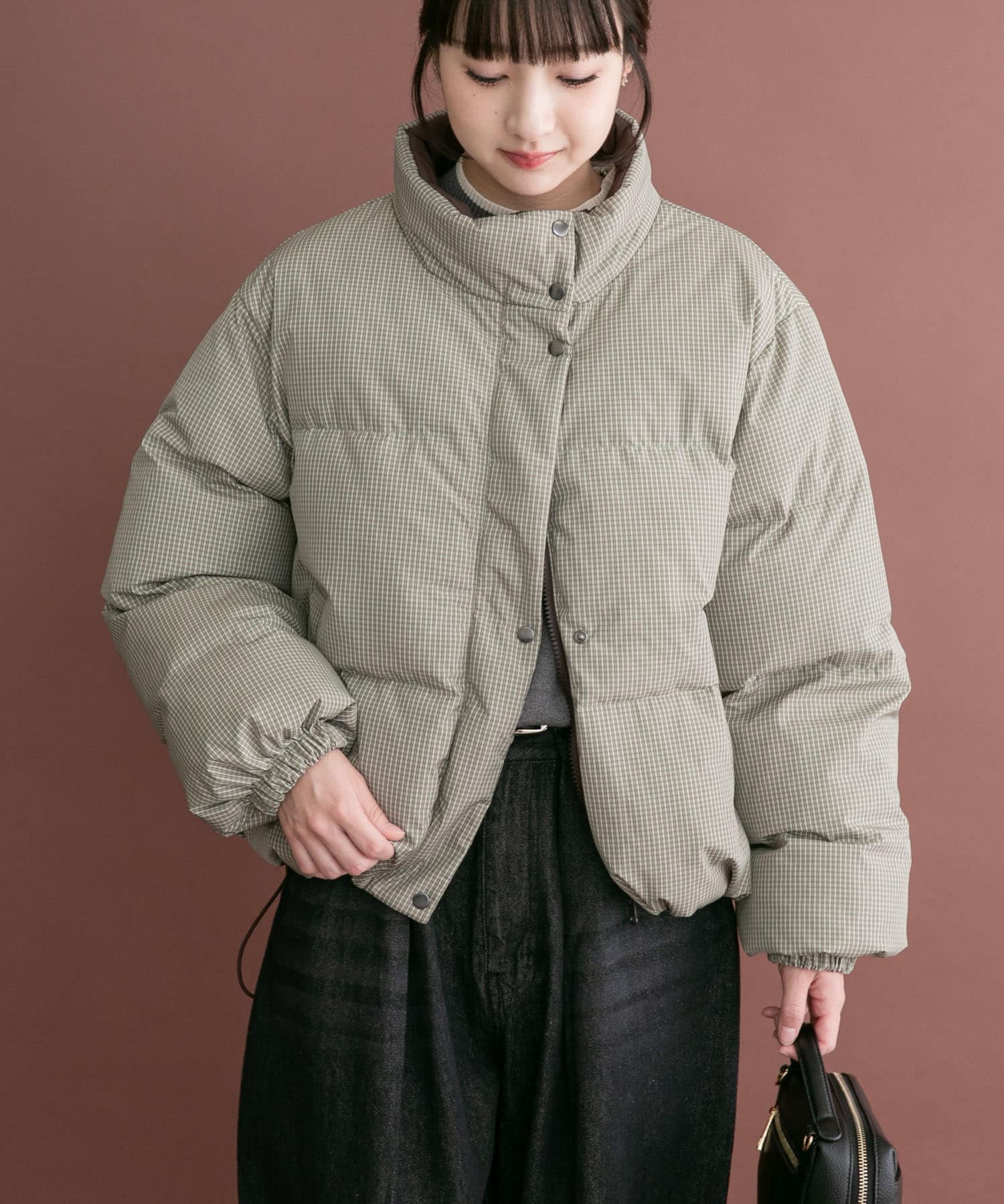 中綿クロップドリバーシブルジャケット