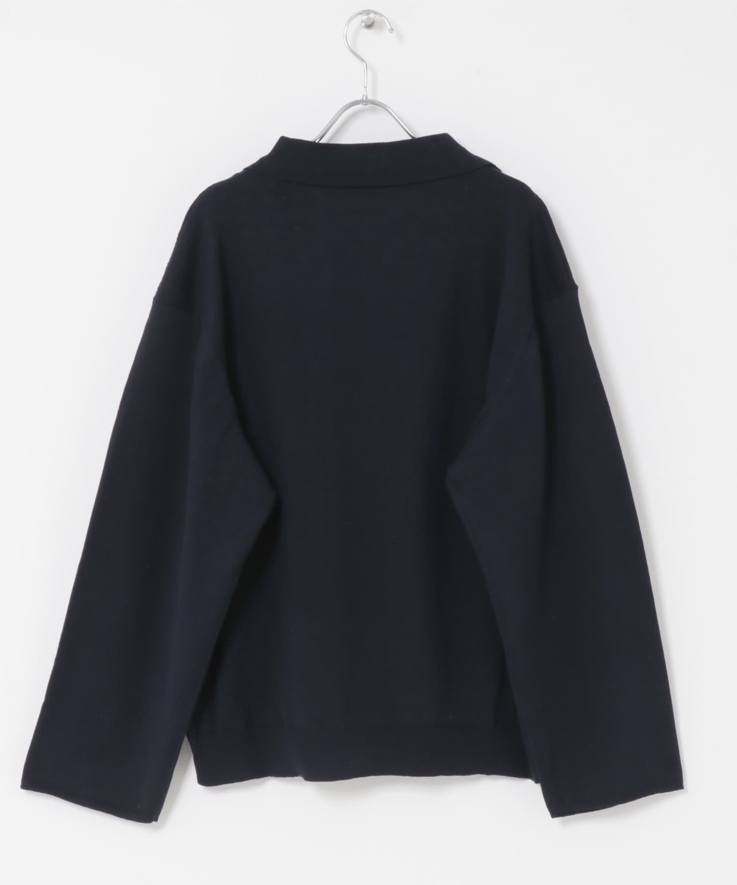 UNDECORATED　LINEN/COTTON BIG KNIT TOP D.NAVY 0