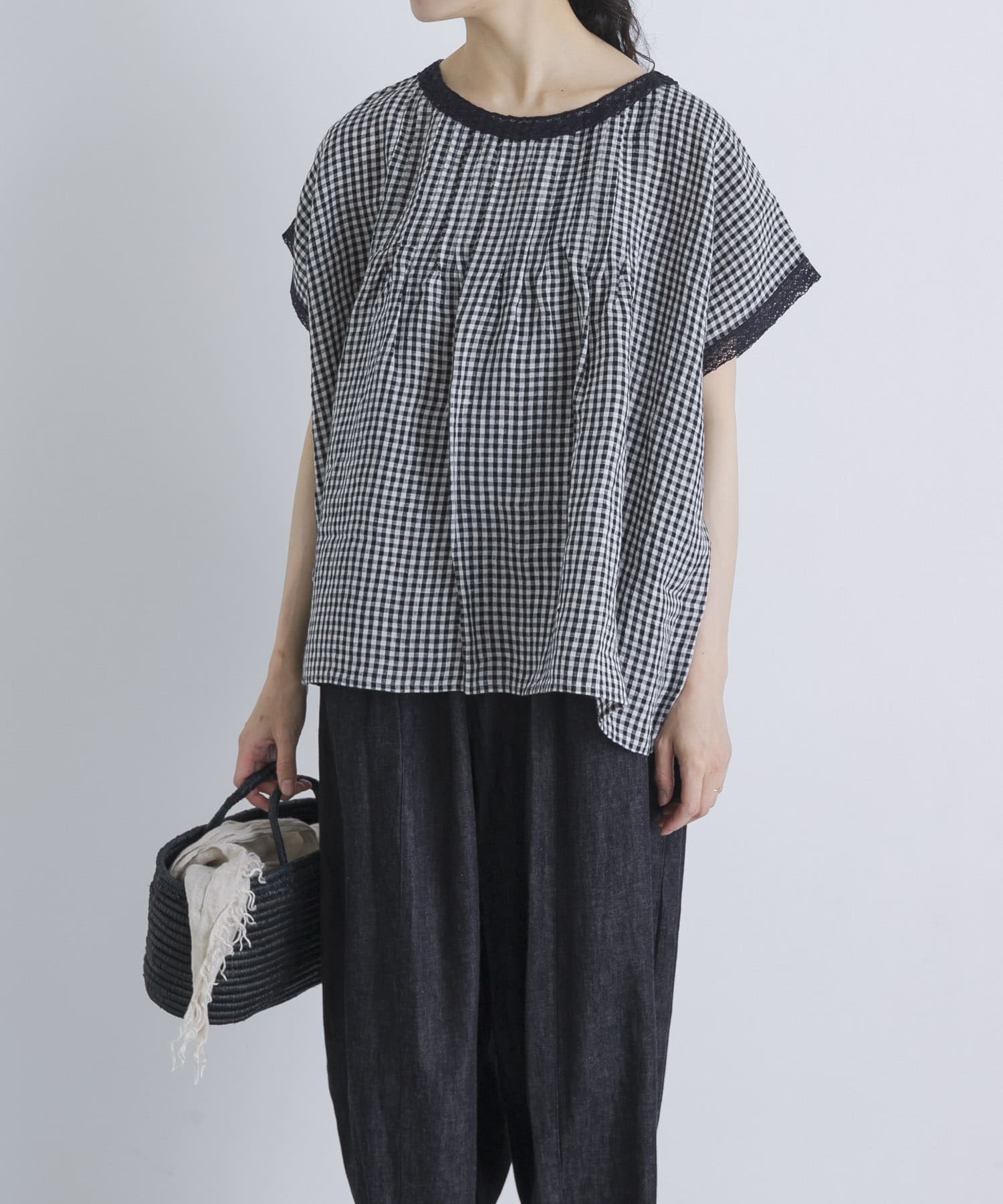 SOIL GINGHAM CHECK PULLOVER(1 BLACK): トップス｜URBAN RESEARCH公式