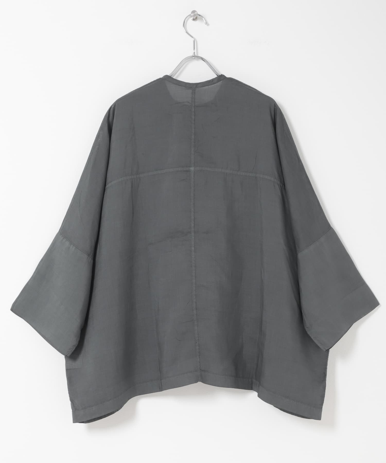 MITTAN　ラミーシルクワイドジャケット草木濃染 藍鬱金墨 2