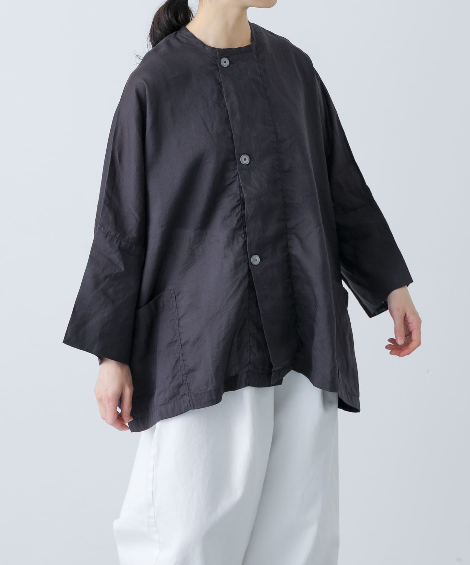 MITTAN　ラミーシルクワイドジャケット