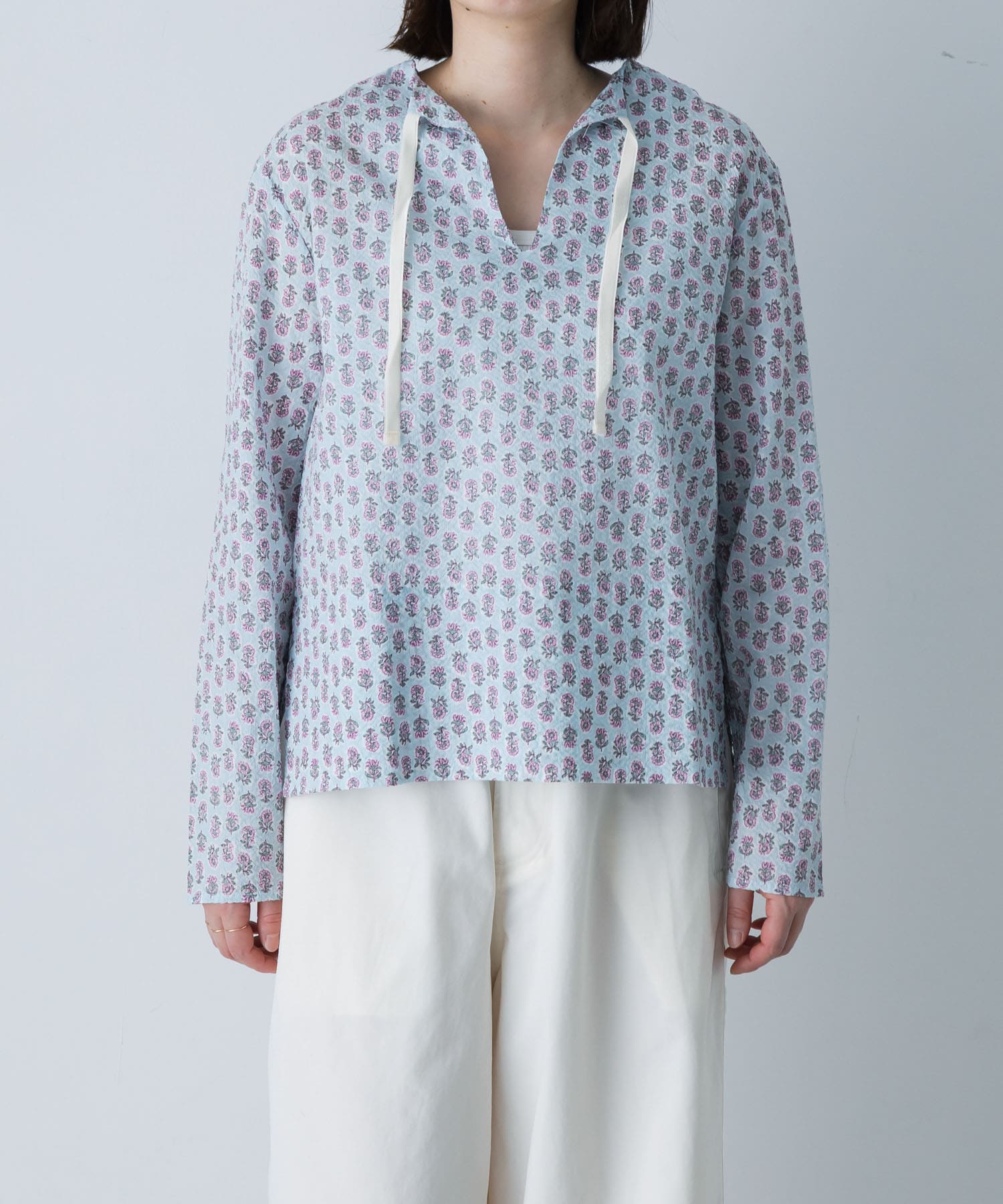 MEYAME　COTTON PRINT BLOUSE