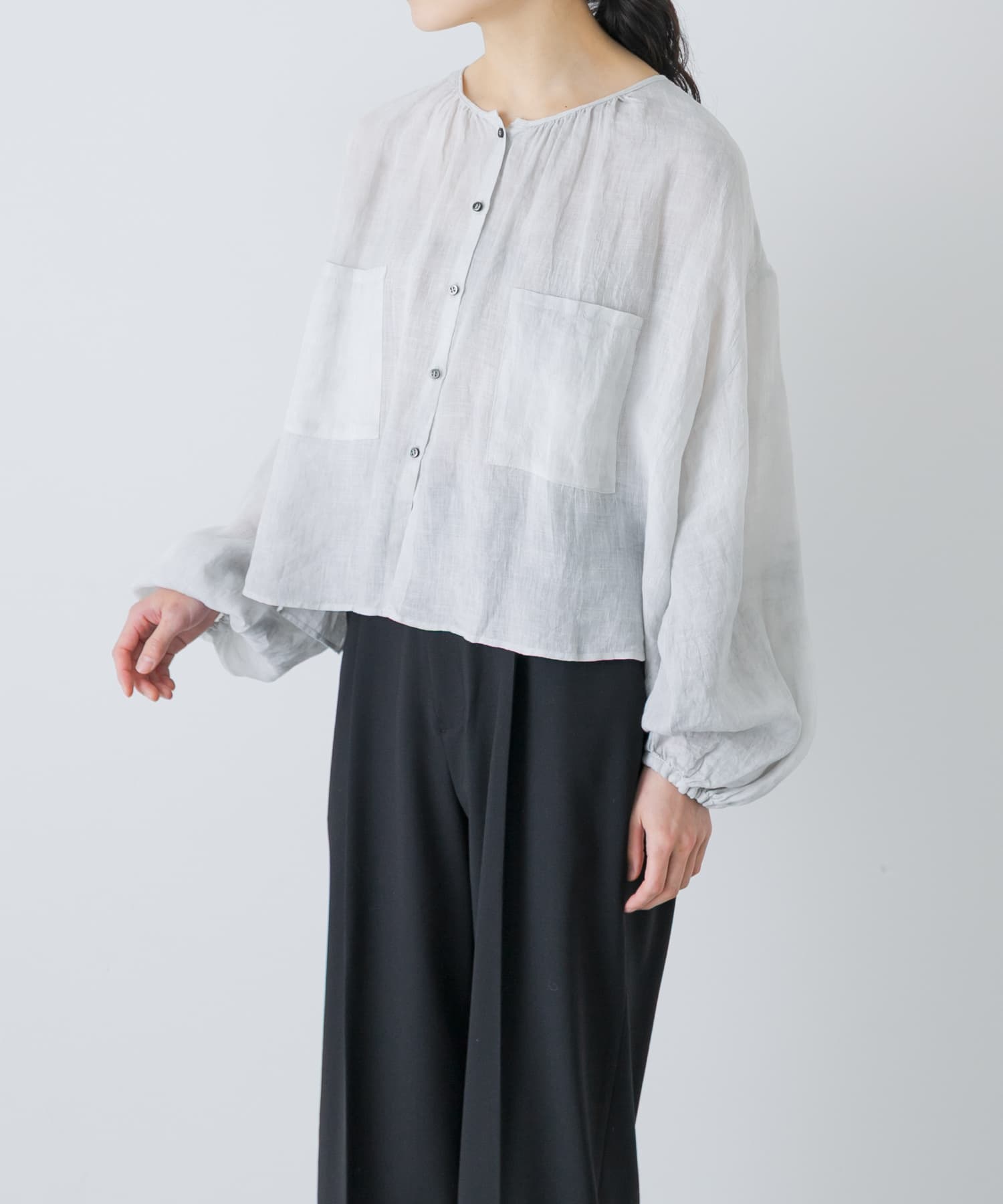 enrica　LINEN BOIL BLOUSE