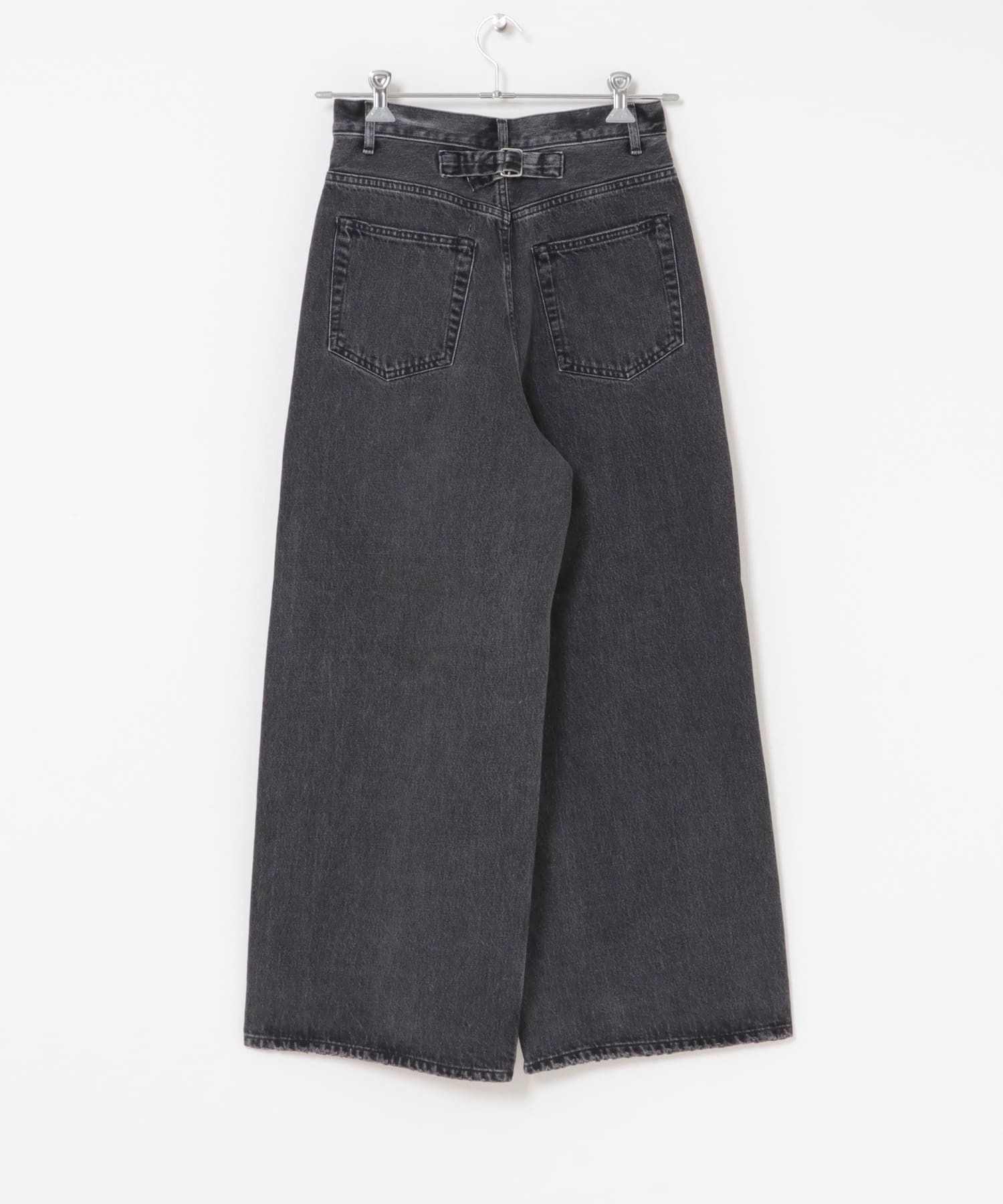 YLEVE　DENIM HIGH WAIST WIDE CHARCOAL 1