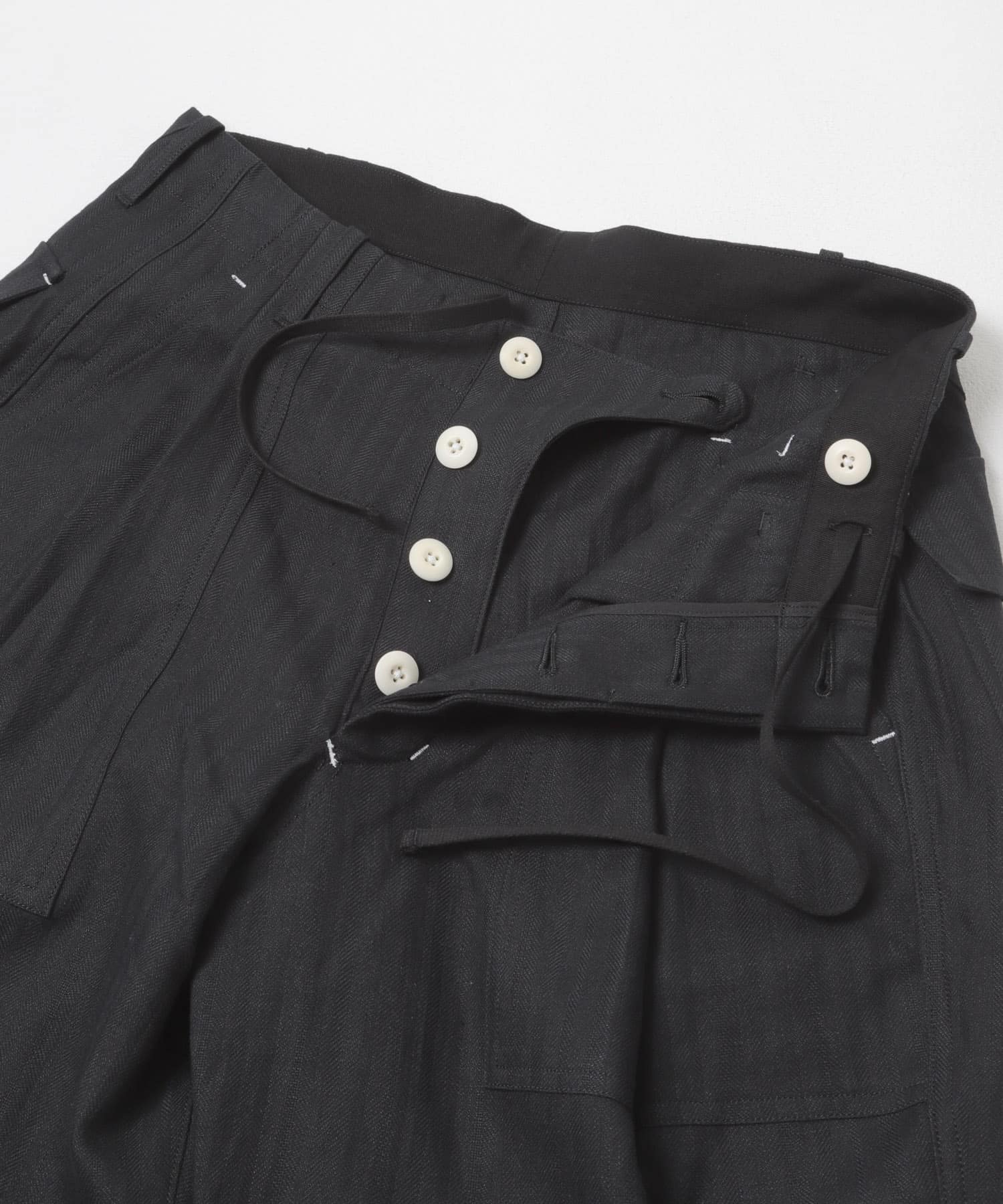 HAVERSACK　ヘリンボーンユーティリティーパンツ Black 1