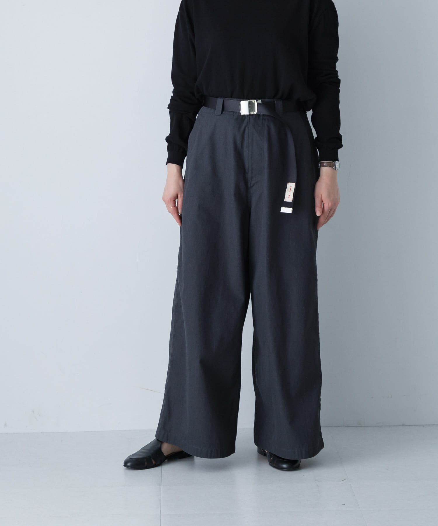 MEYAME　SIDE LINE WIDE PANTS