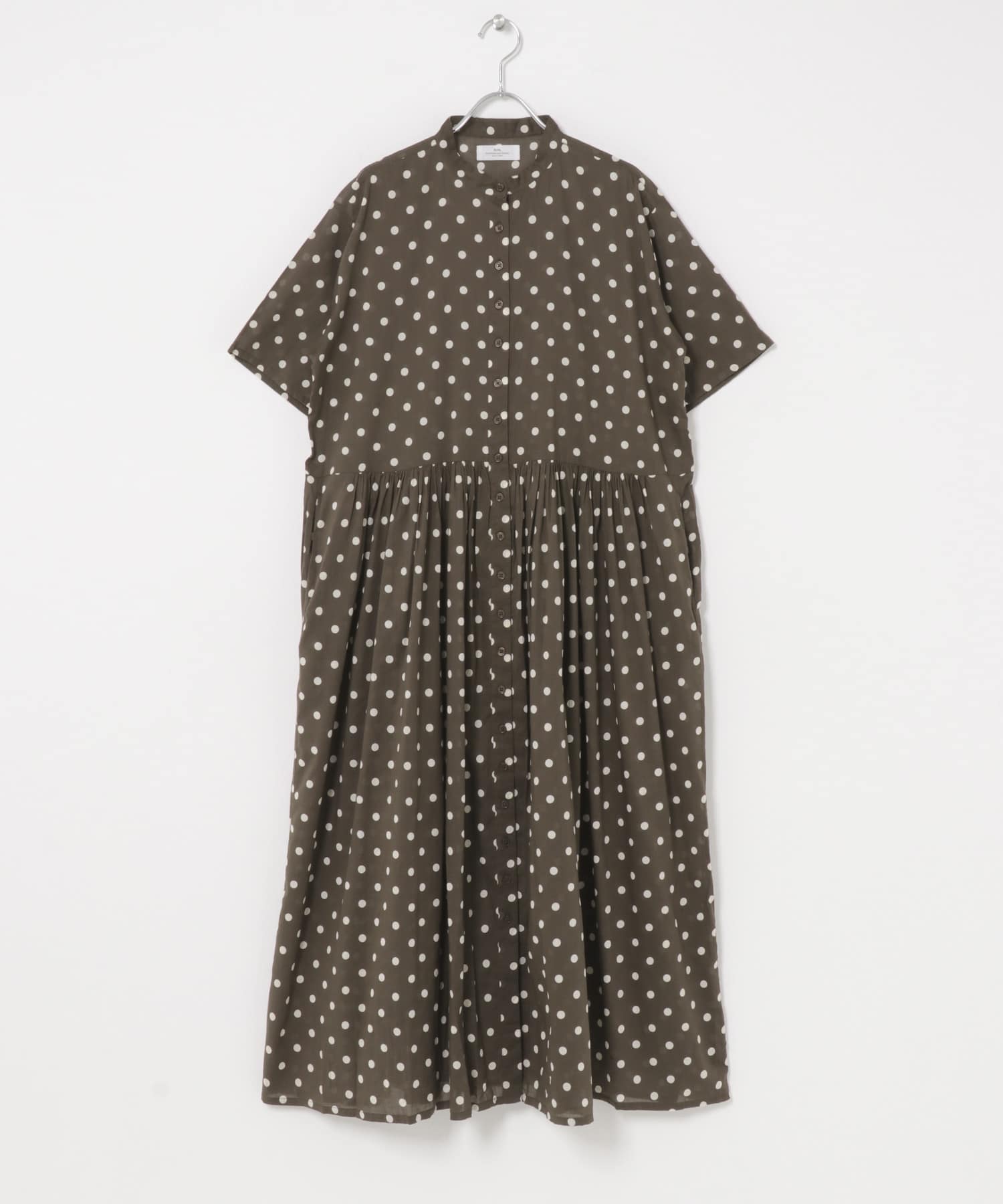 SOIL　DOT PRINT SHORT-SLEEVE DRESS