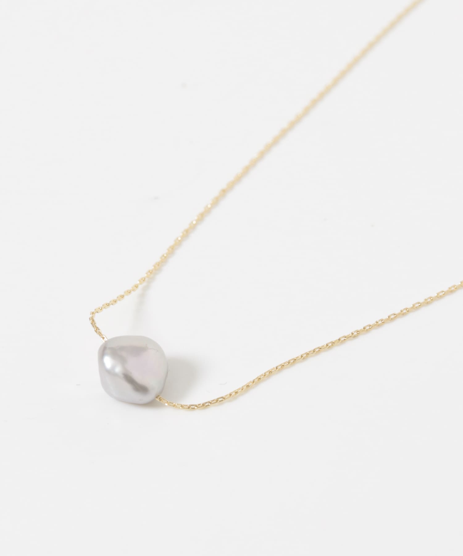 Toile RANDOM PEARL CHAIN NECKLACE(45 K10YE/GRY): アクセサリー