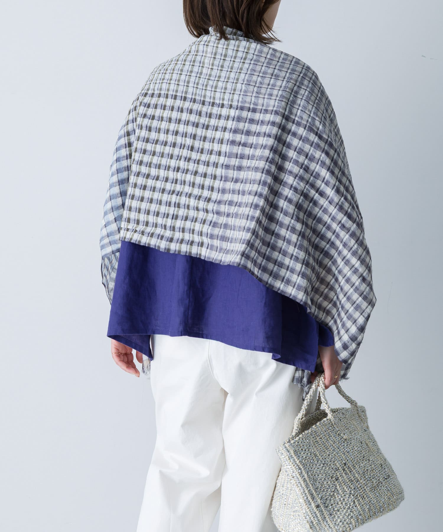 Khadi&co　LINEN COTTON STOLE GRYCK Free