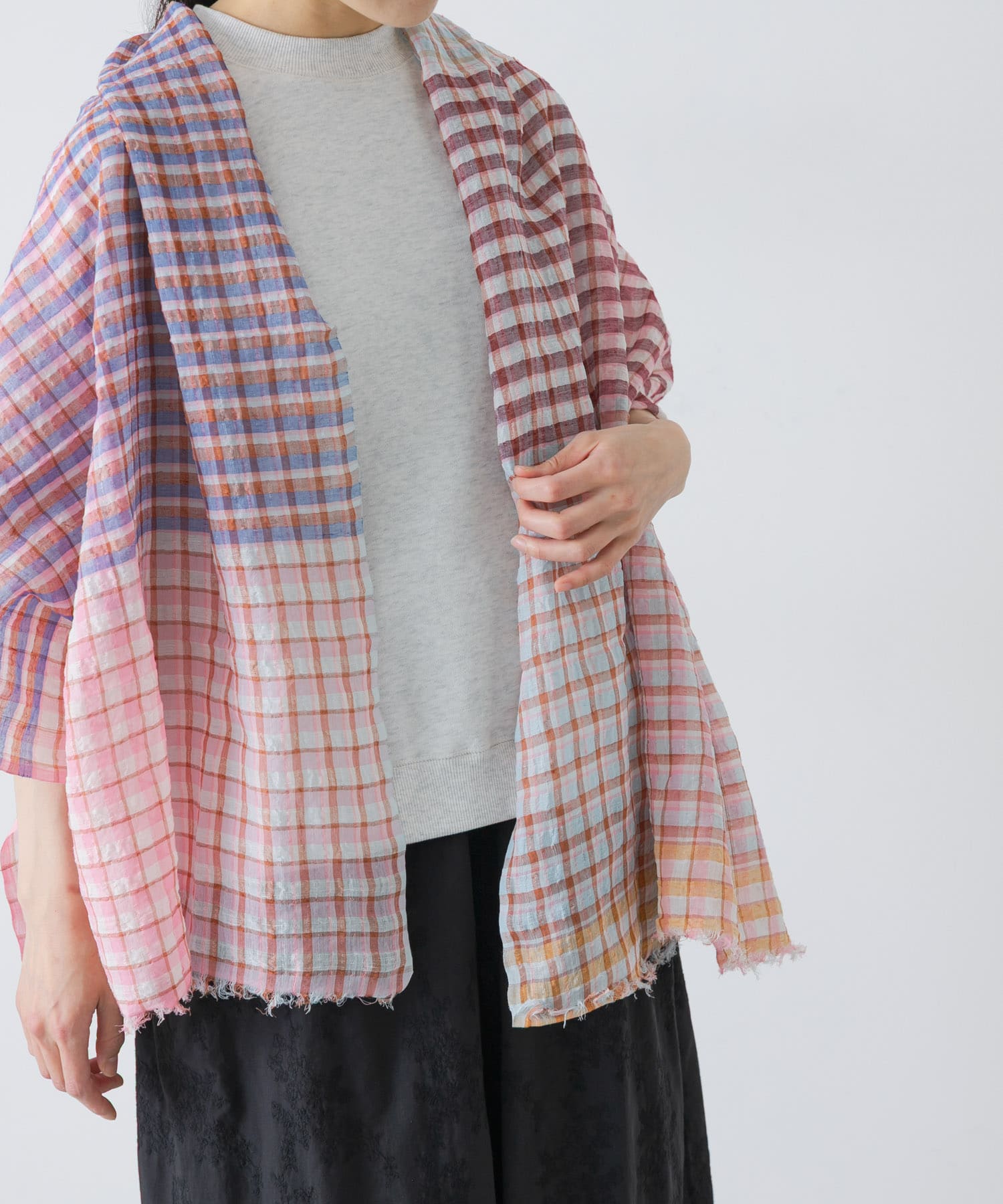 Khadi&co　LINEN COTTON STOLE PKCK Free