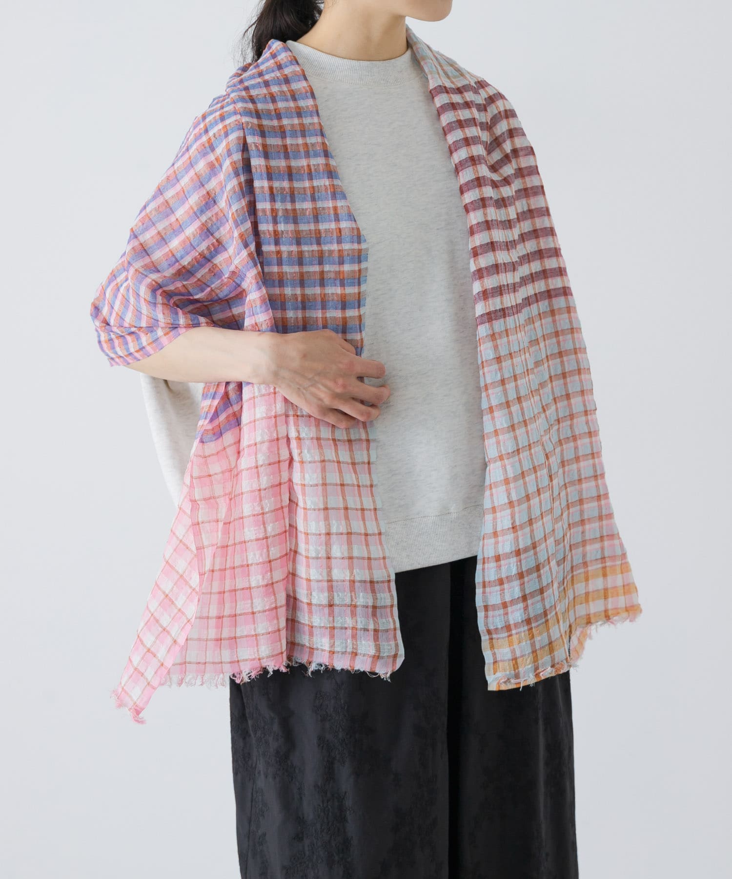 Khadi&co　LINEN COTTON STOLE PKCK Free