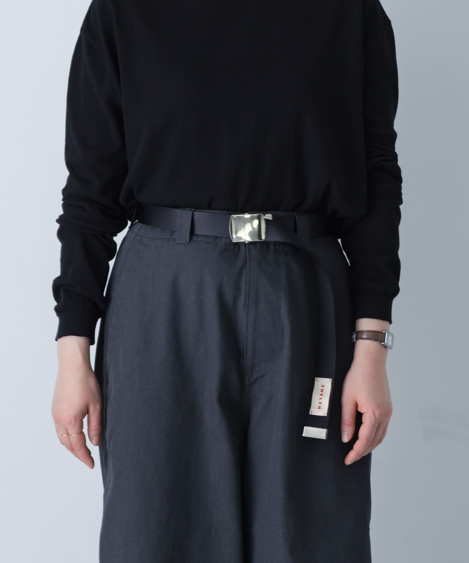 MEYAME　LIGHT BELT BLACK Free