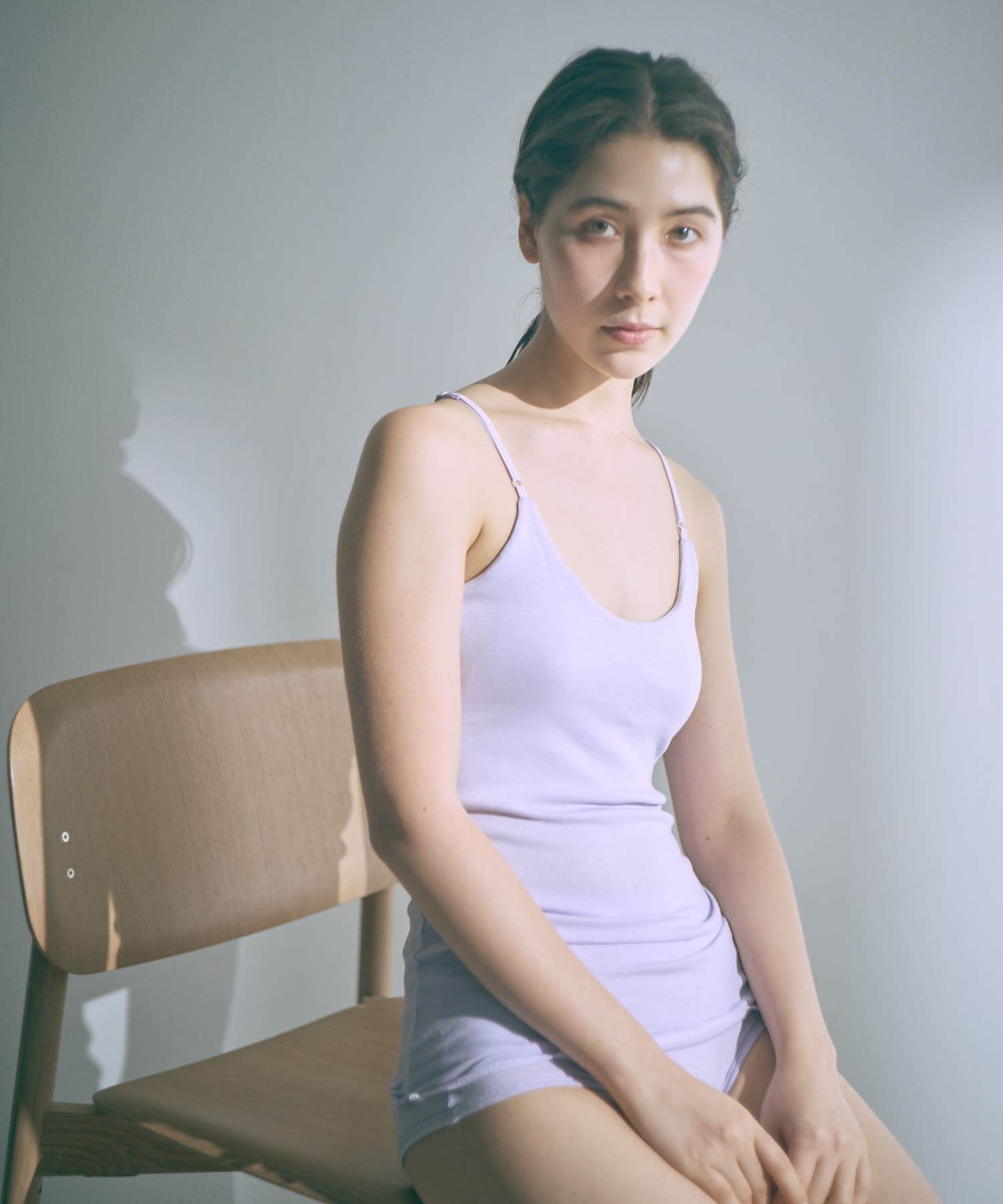 me.　COTTON SILKパッド入りキャミソール