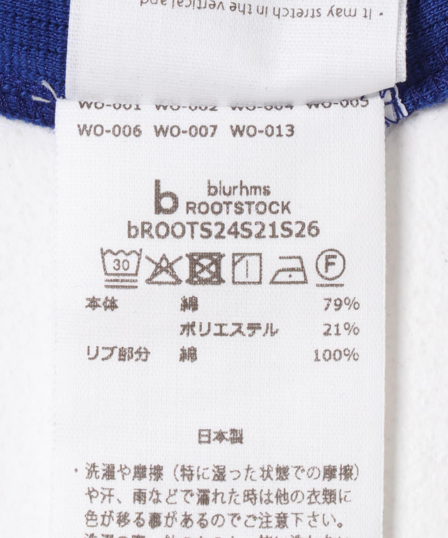 blurhmsROOTSTOCK　THERMAL RAGLAN T-SHIRTS Blue 0