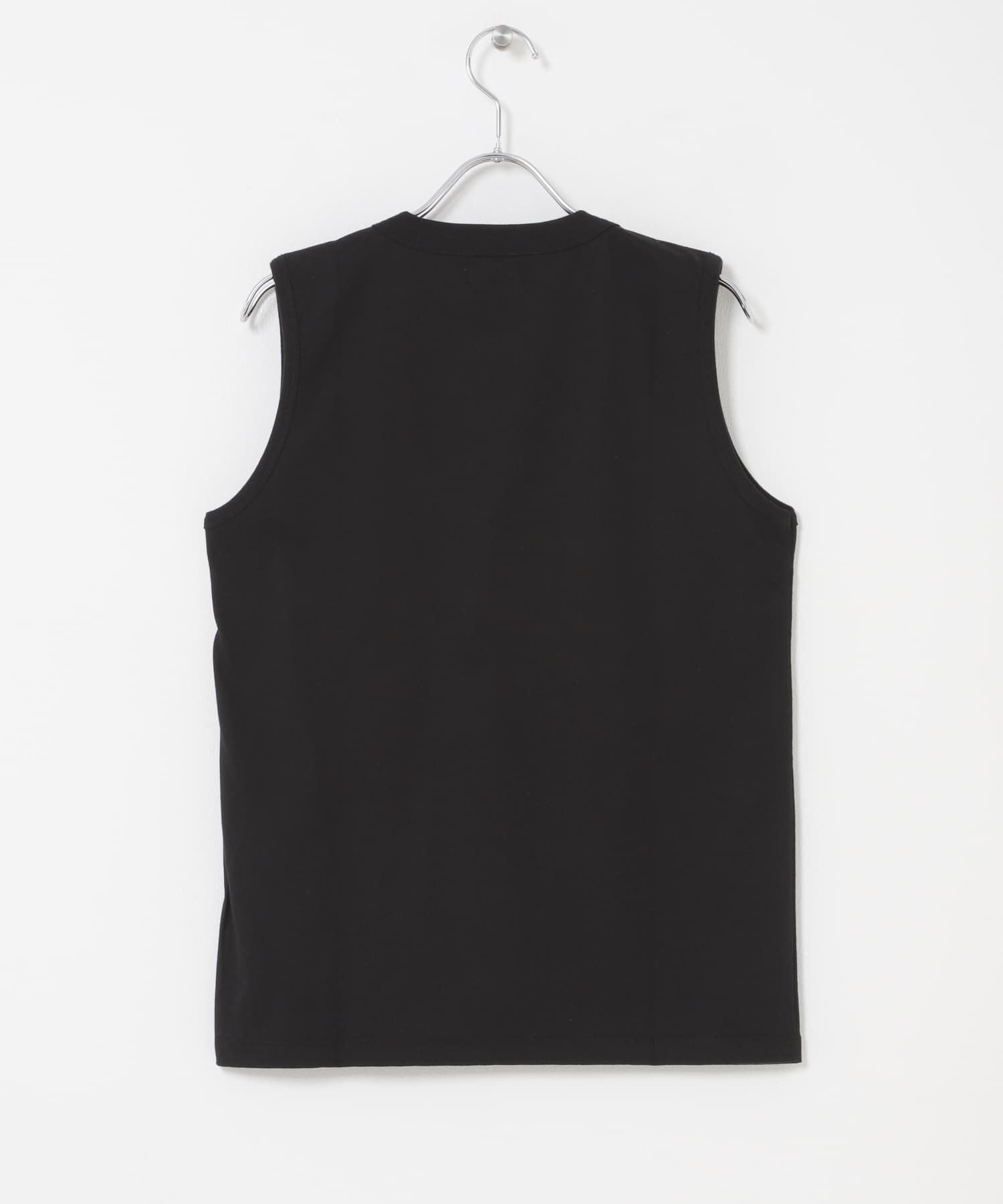 ARMEN　CREW NECK NO-SLEEVE PULLOVER BLACK 1