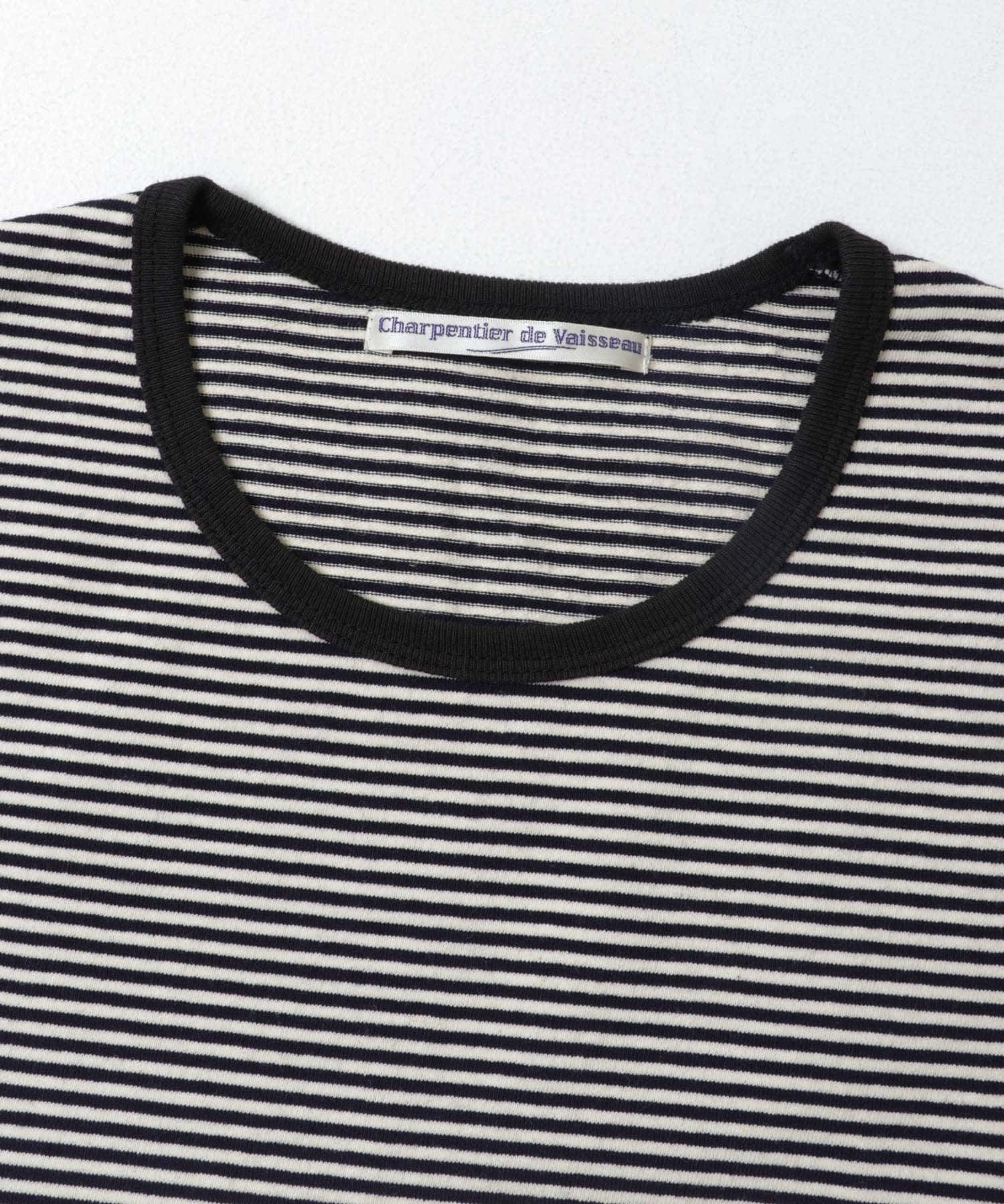 Charpentier de vaisseu　COTTON SHORT-SLEEVE T-SHIRT NAT/BK/BK 0