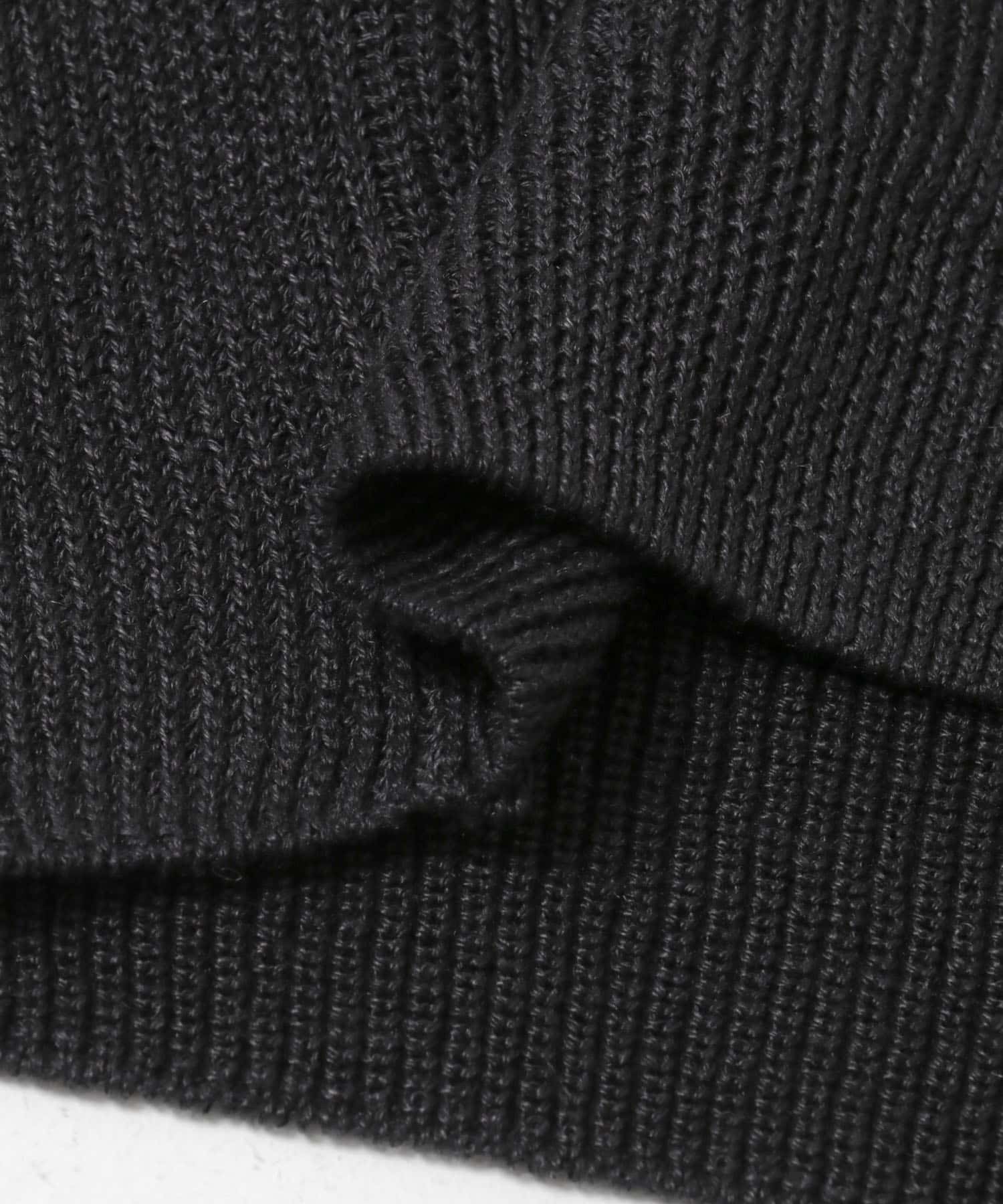 unfil　FRENCH LINEN KNIT VEST BLACK 1