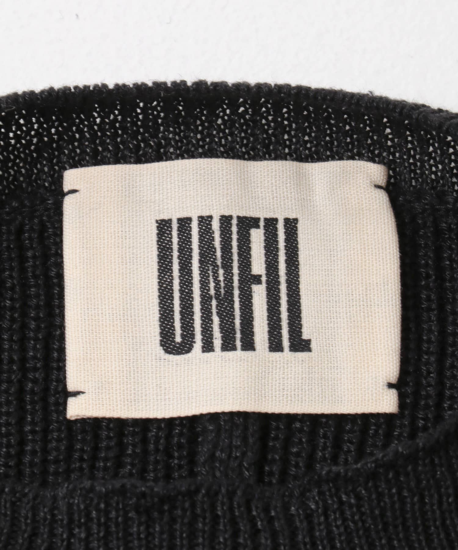 unfil　FRENCH LINEN KNIT VEST BLACK 1