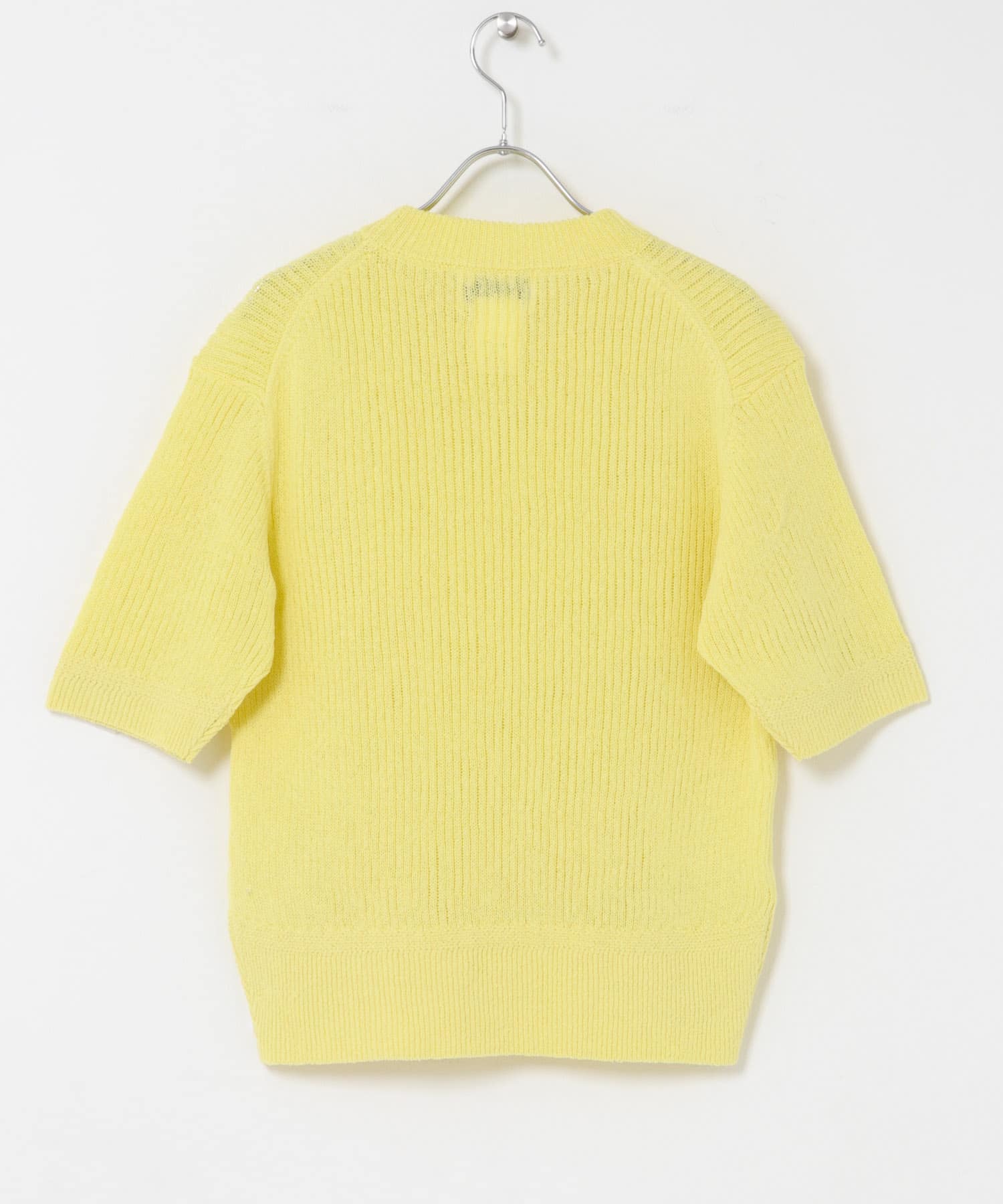 Charpentier de vaisseu　COTTON HALF-SLEEVE KNIT L.YEL 1