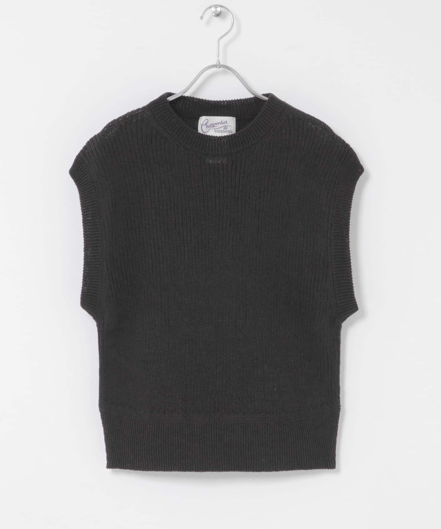 Charpentier de vaisseu　COTTON NO-SLEEVE KNIT D.GRY 1