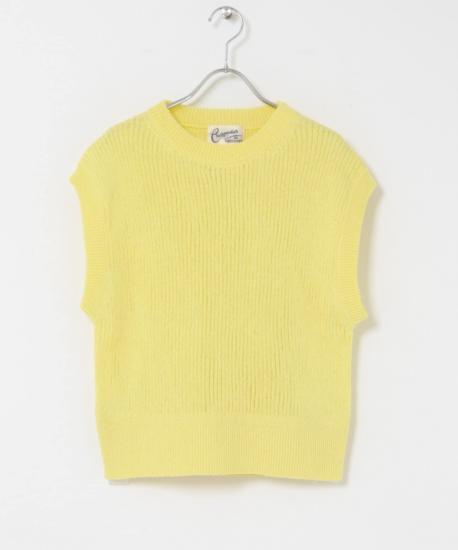 Charpentier de vaisseu　COTTON NO-SLEEVE KNIT L.YEL 1