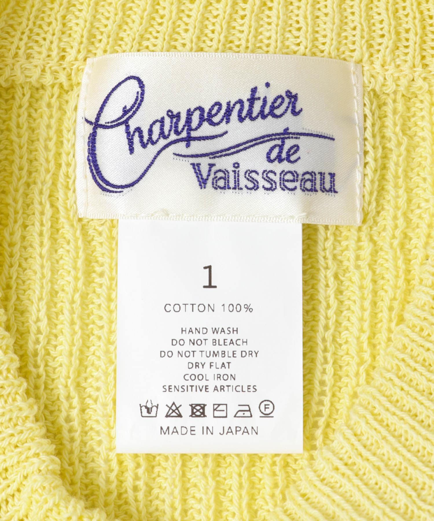 Charpentier de vaisseu　COTTON NO-SLEEVE KNIT L.YEL 1