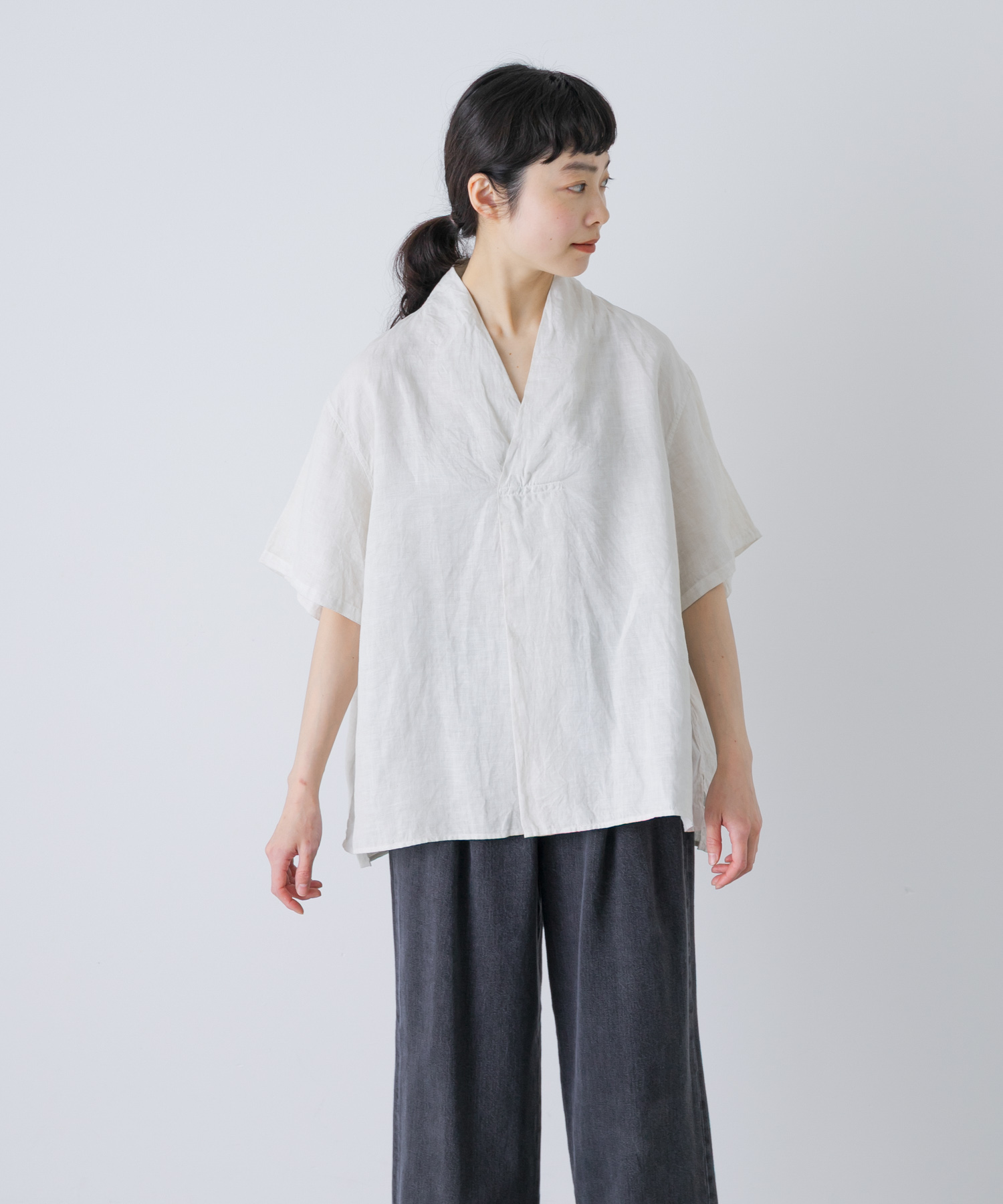 MITTAN　大麻プルオーバー3(ベンガラ染)