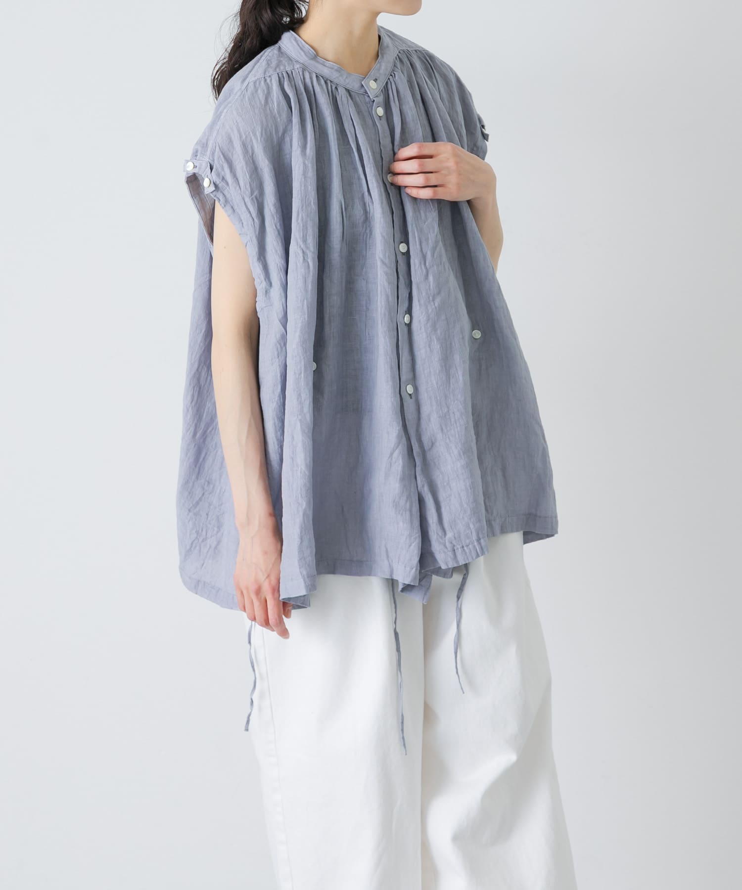 Vlas Blomme　2WAYケープブラウス