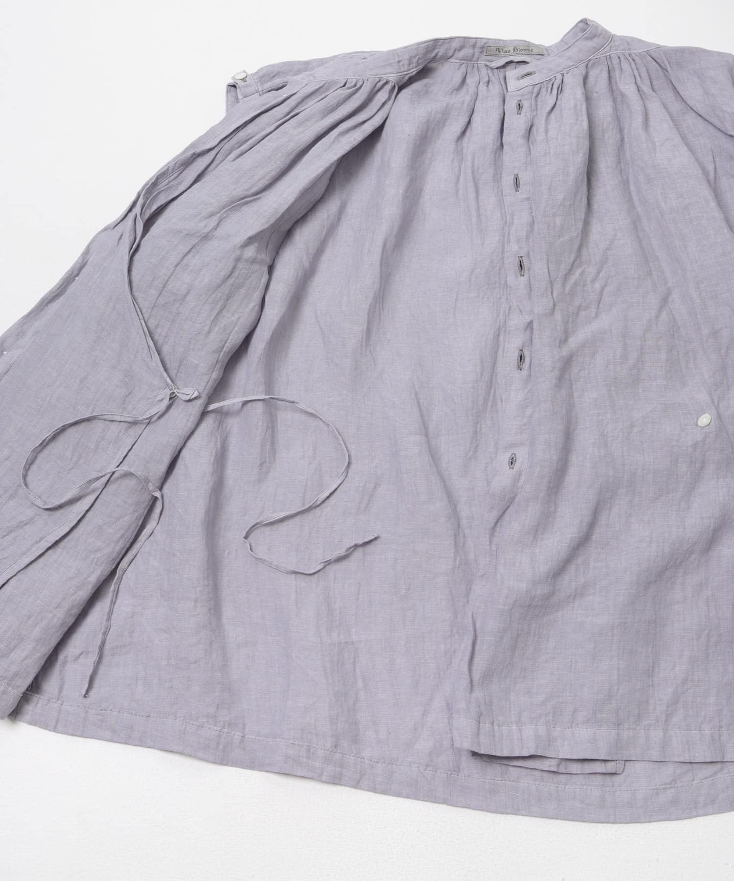 Vlas Blomme　2WAYケープブラウス BLUE GRAY Free