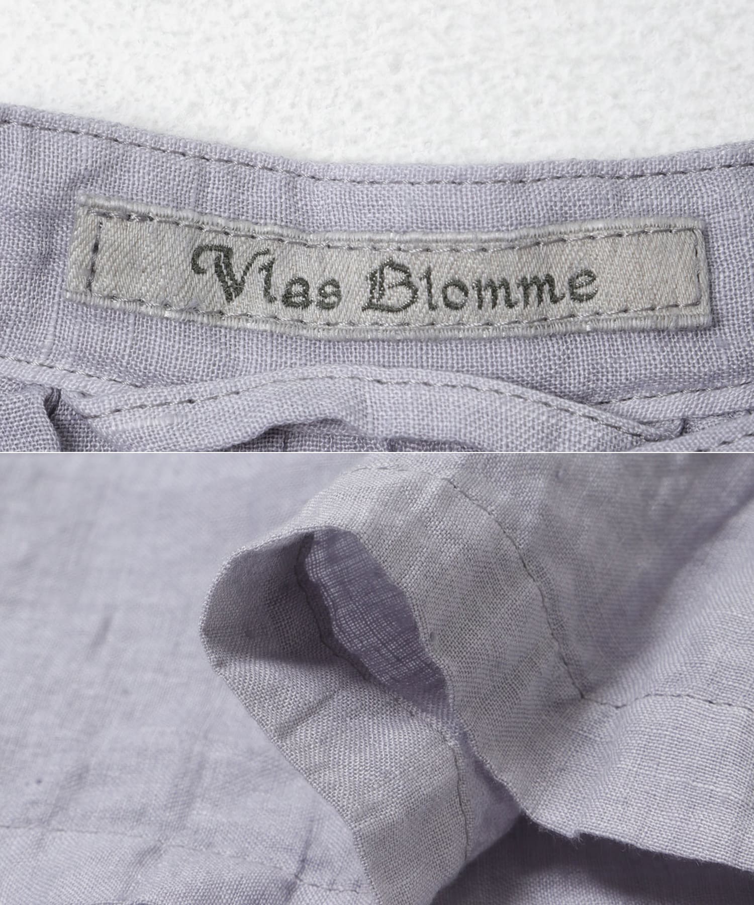 Vlas Blomme　2WAYケープブラウス BLUE GRAY Free