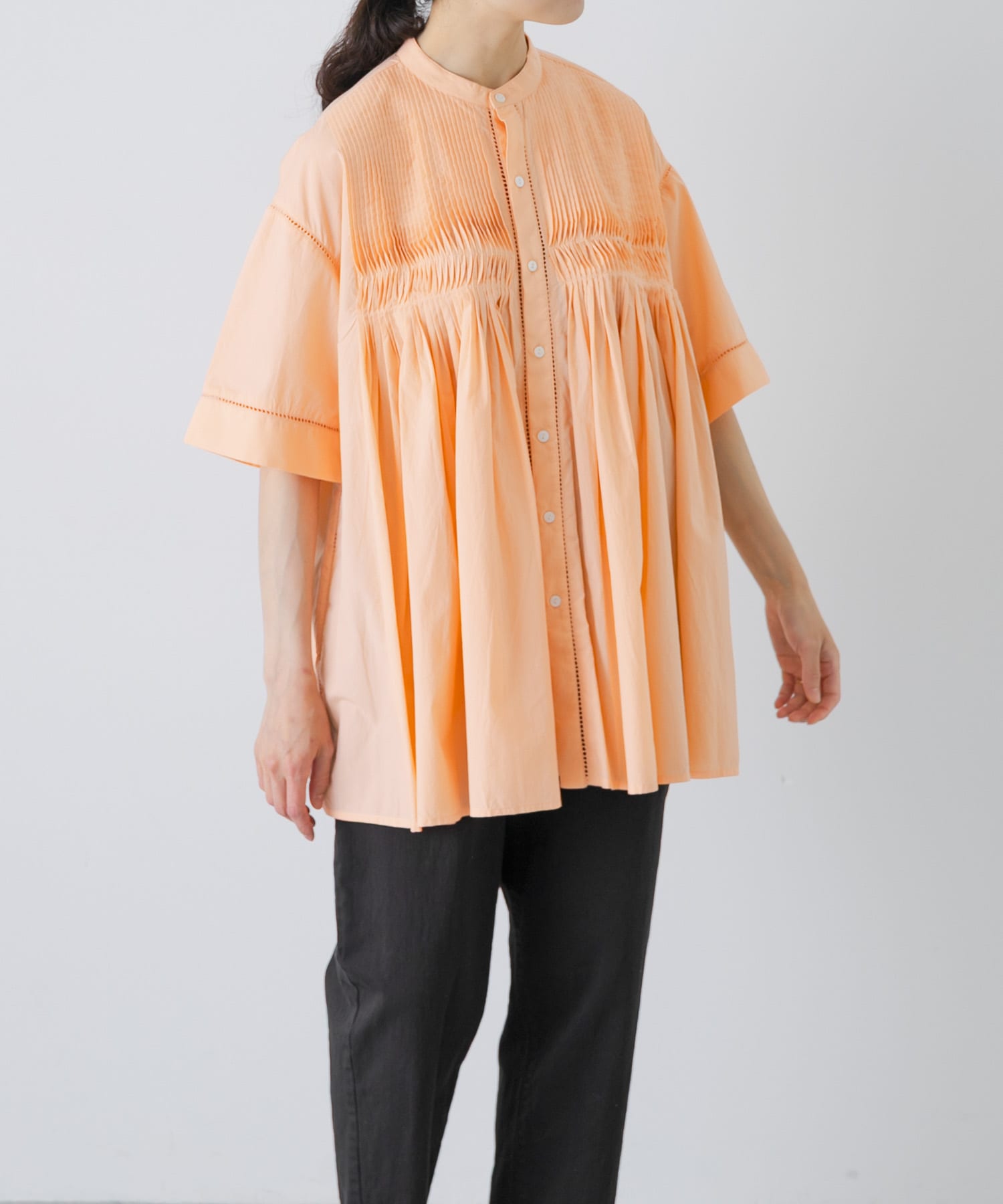 INDIA INDUSTRY　PIN TUCK SHIRT