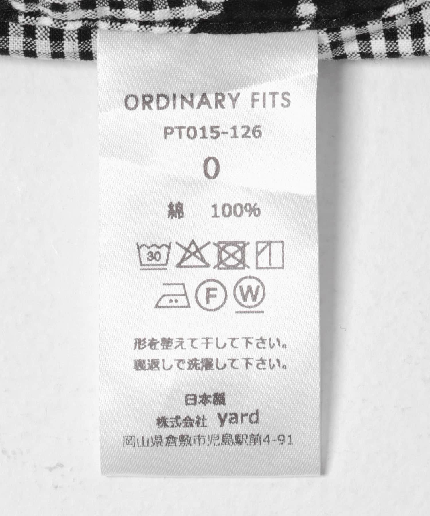 ordinary fits　FLOWER CAMO BALL PANTS BLK 0
