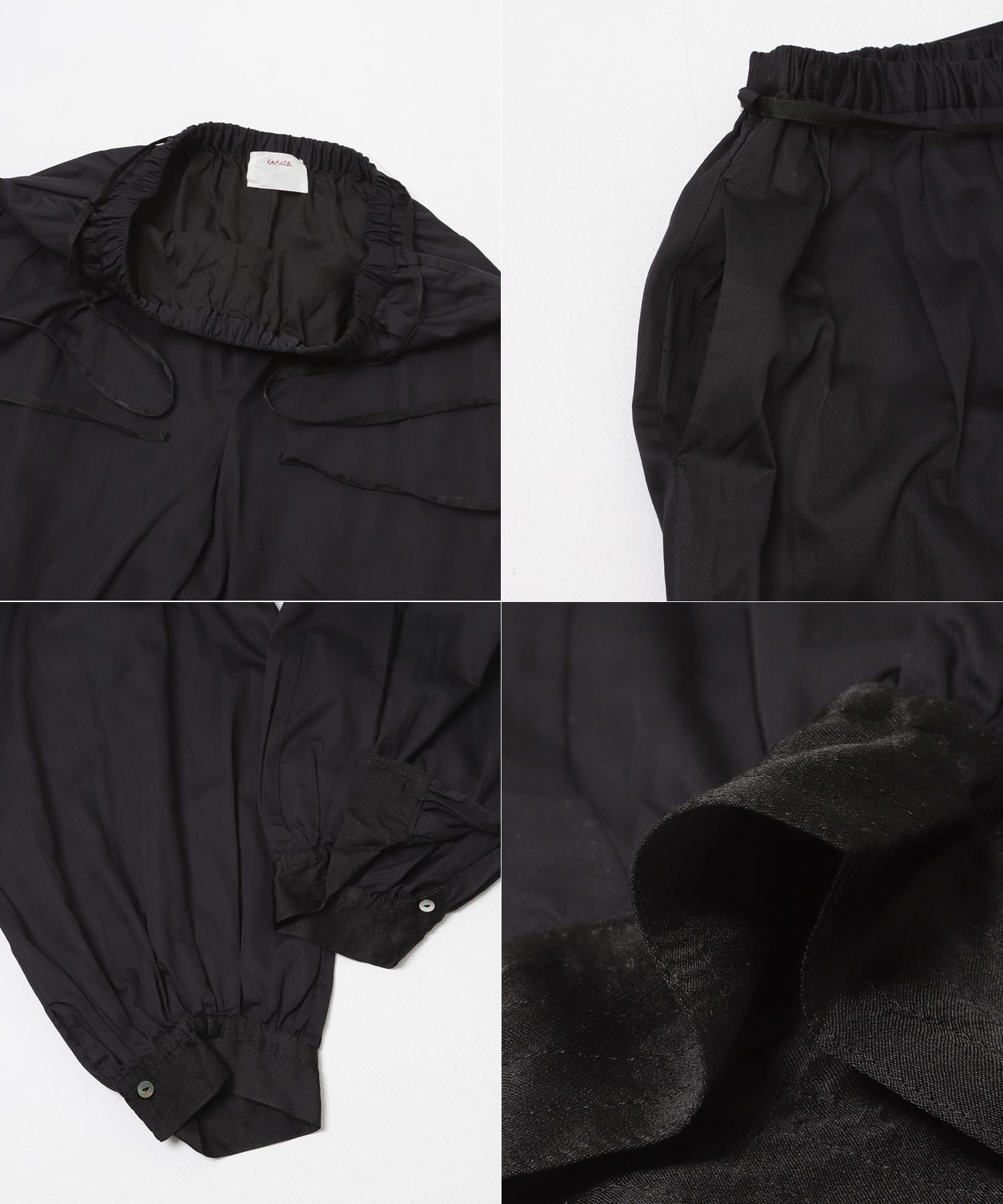enrica　CO SATIN PANTS BLACK 38