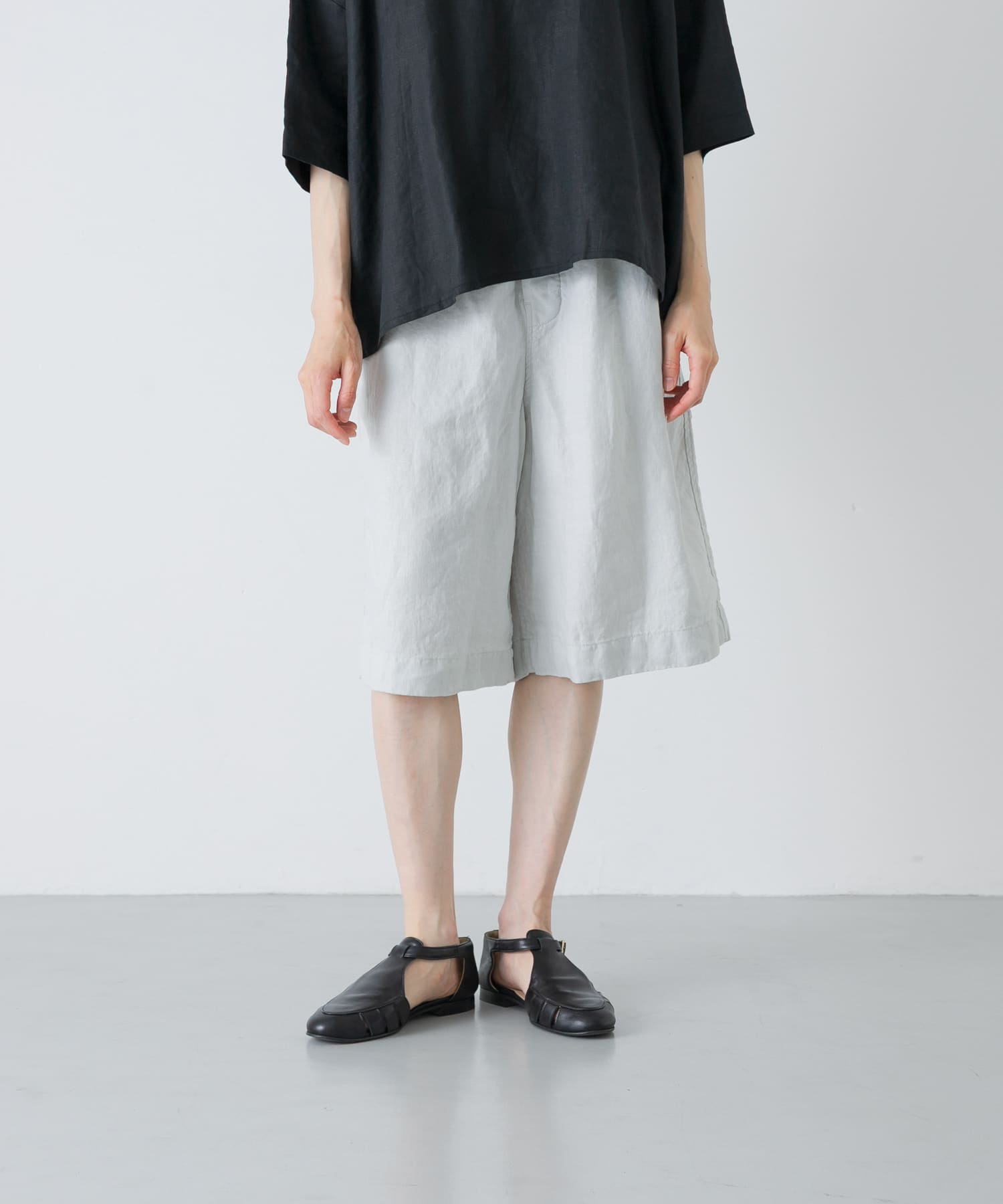 Charpentier de vaisseu　LINEN WIDE SHORTS