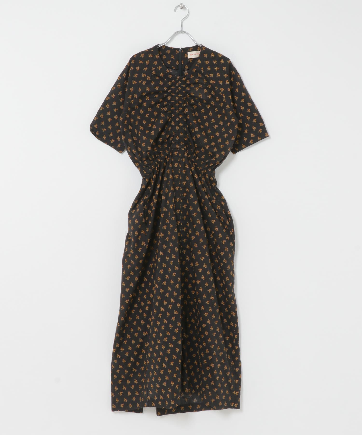 MEYAME　PRINT SUMMER DRESS BLACK Free