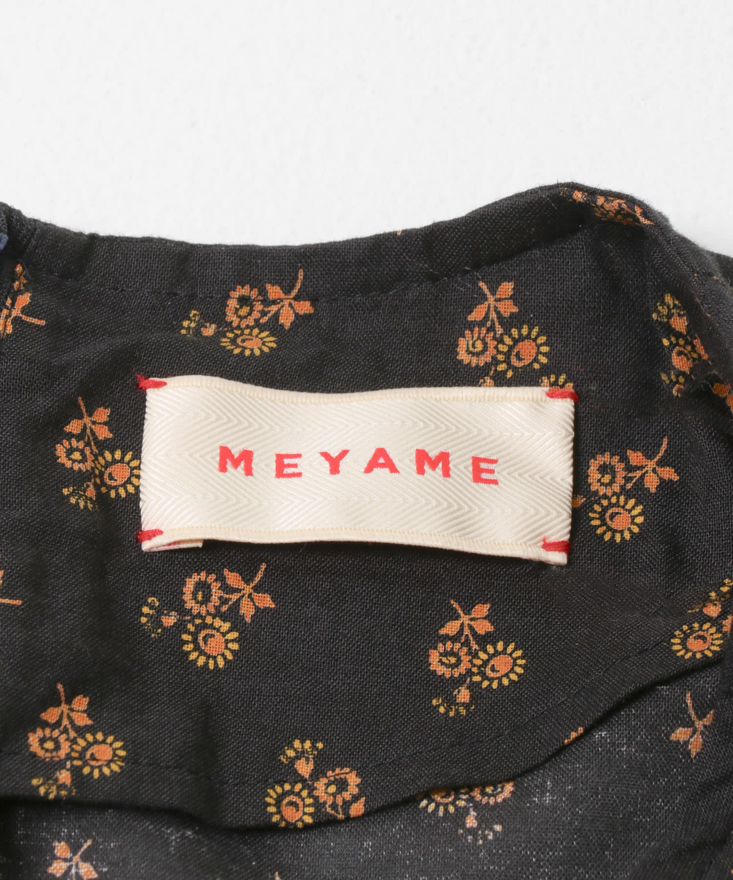 MEYAME　PRINT SUMMER DRESS BLACK Free