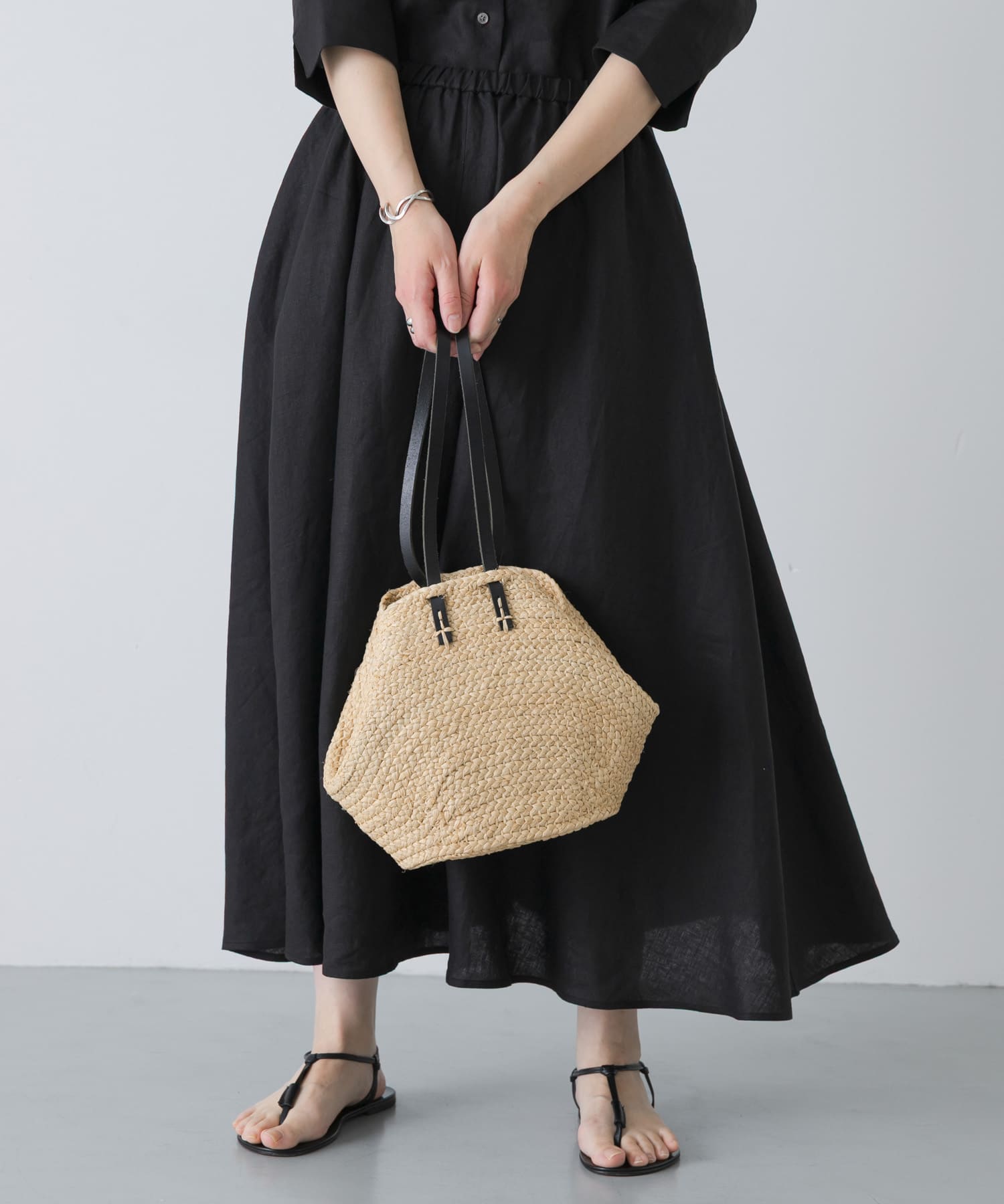 Indego Africa　MINI KEZA RAFFIA CARRYALL