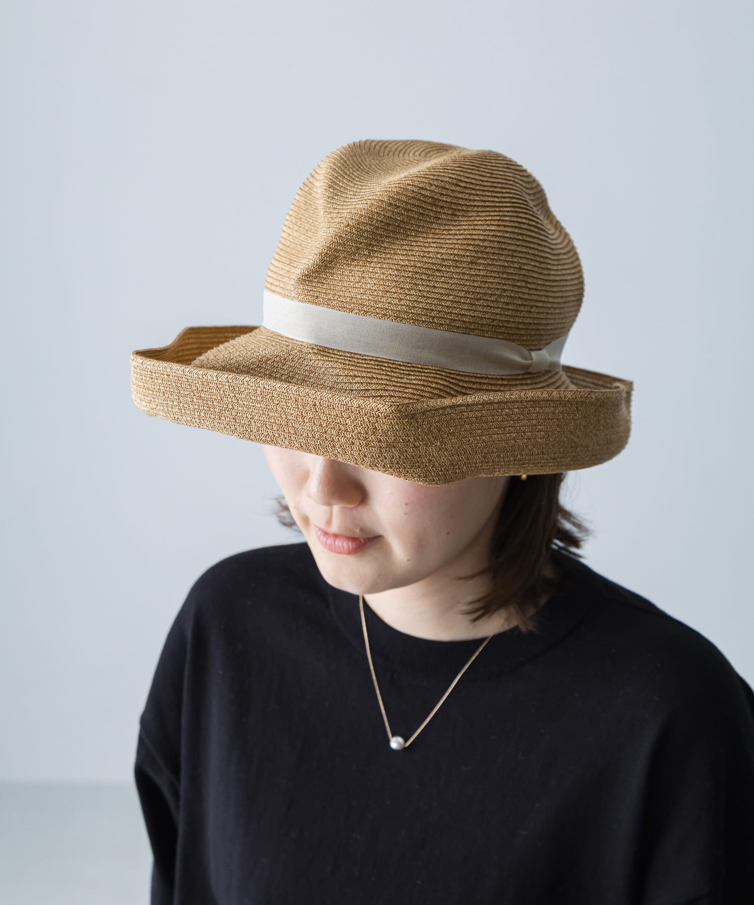 mature ha.　BOXED HAT 11CM RIBBON