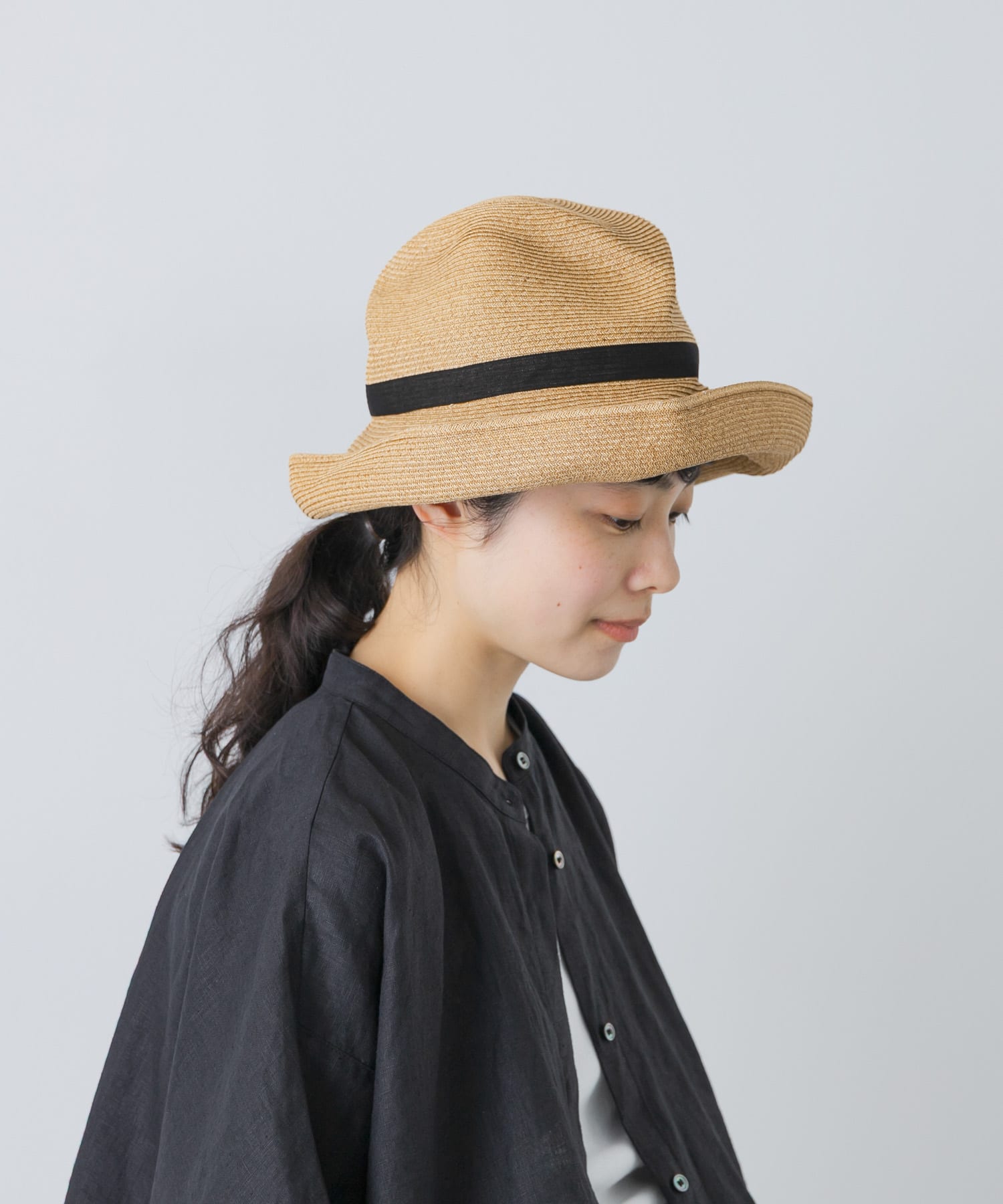 mature ha.　BOXED HAT 11CM RIBBON