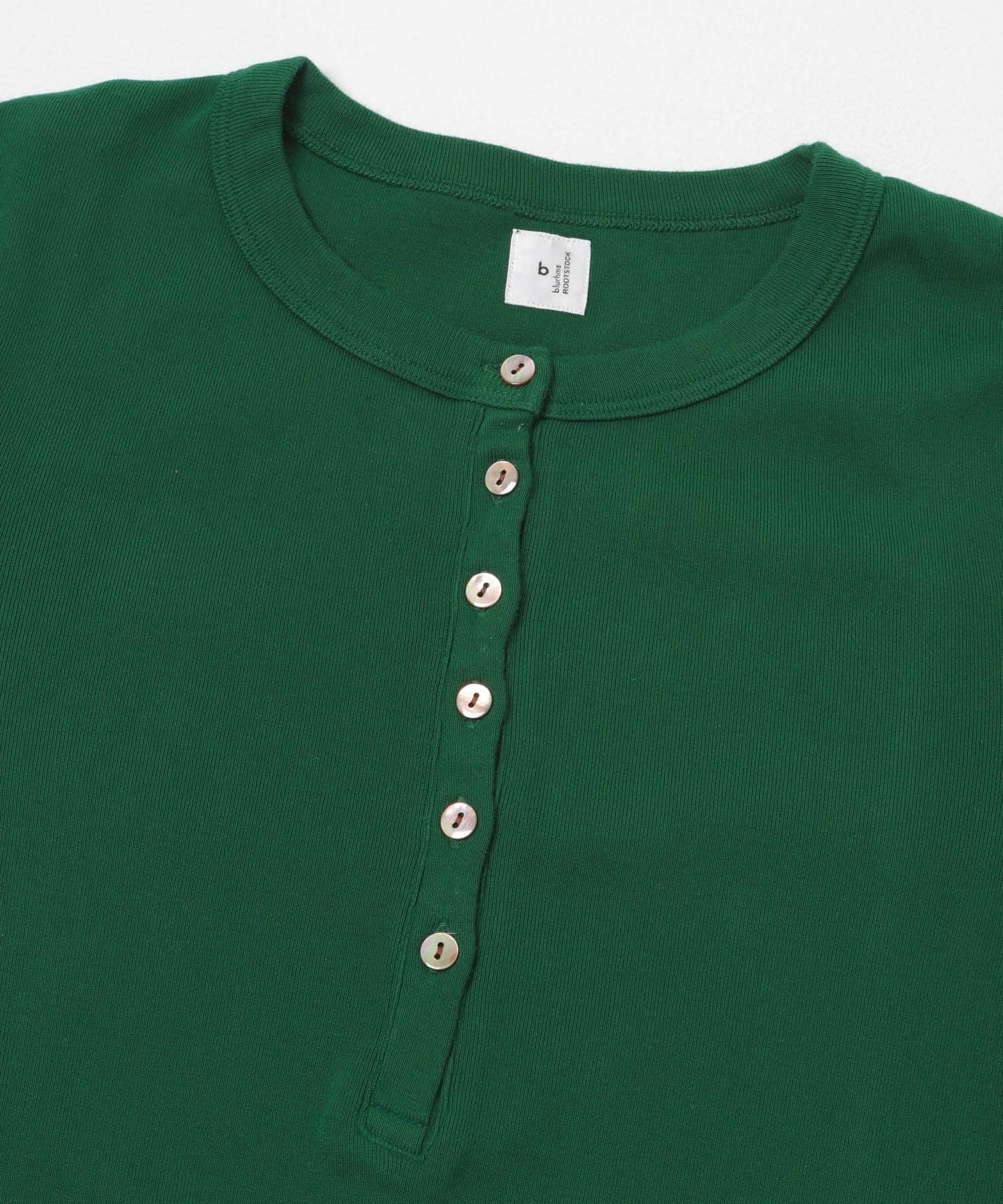blurhmsROOTSTOCK　CLASSIC HENLEY-NECK LONG-SLEEVE DARKGREEN 0
