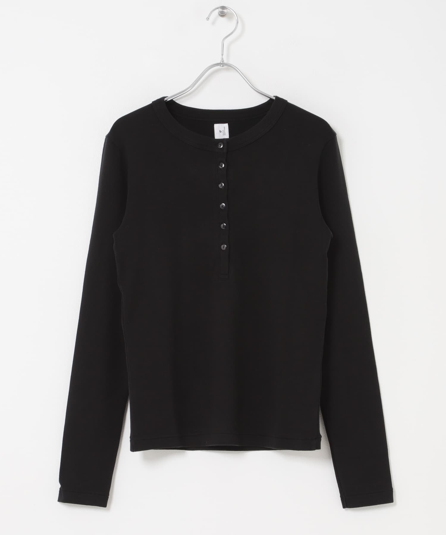 blurhmsROOTSTOCK　CLASSIC HENLEY-NECK LONG-SLEEVE BLACK 0