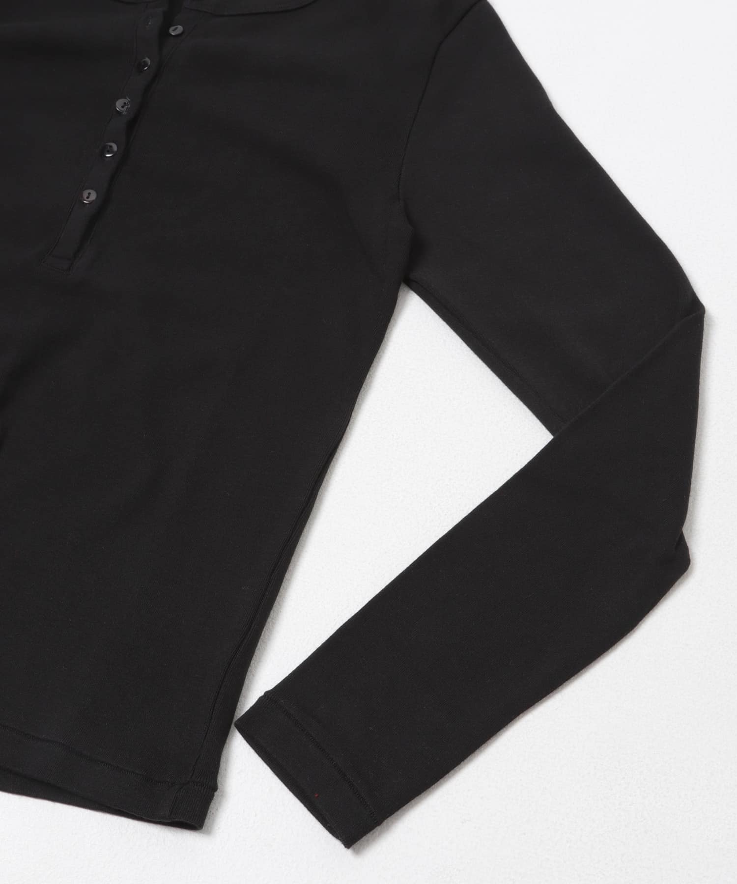 blurhmsROOTSTOCK　CLASSIC HENLEY-NECK LONG-SLEEVE BLACK 0