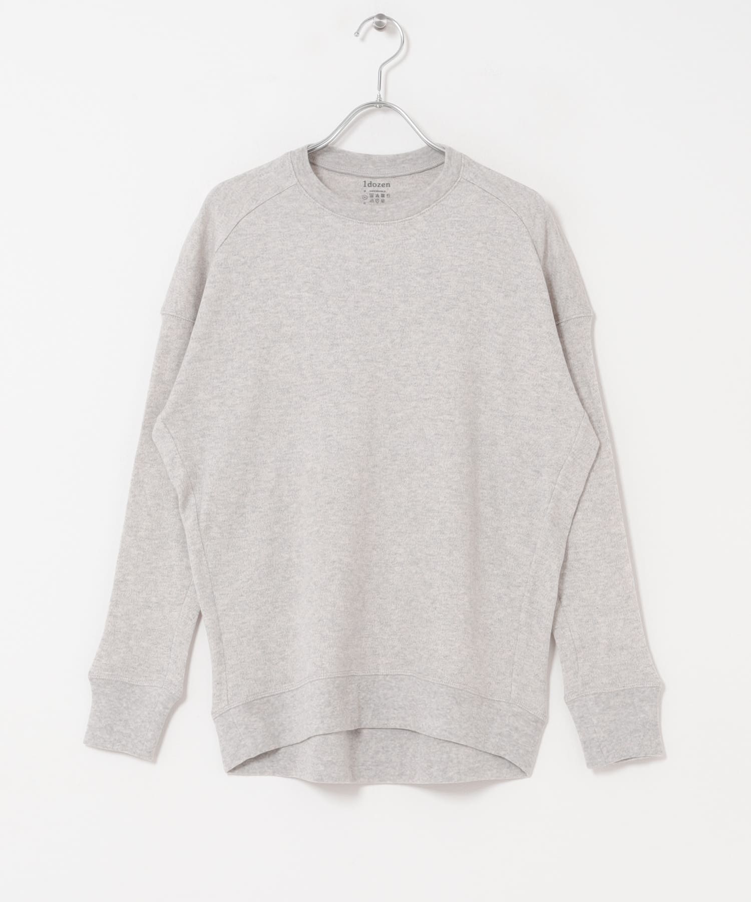 1dozen　リラックスプルオーバー TOPOFFGRAY 1