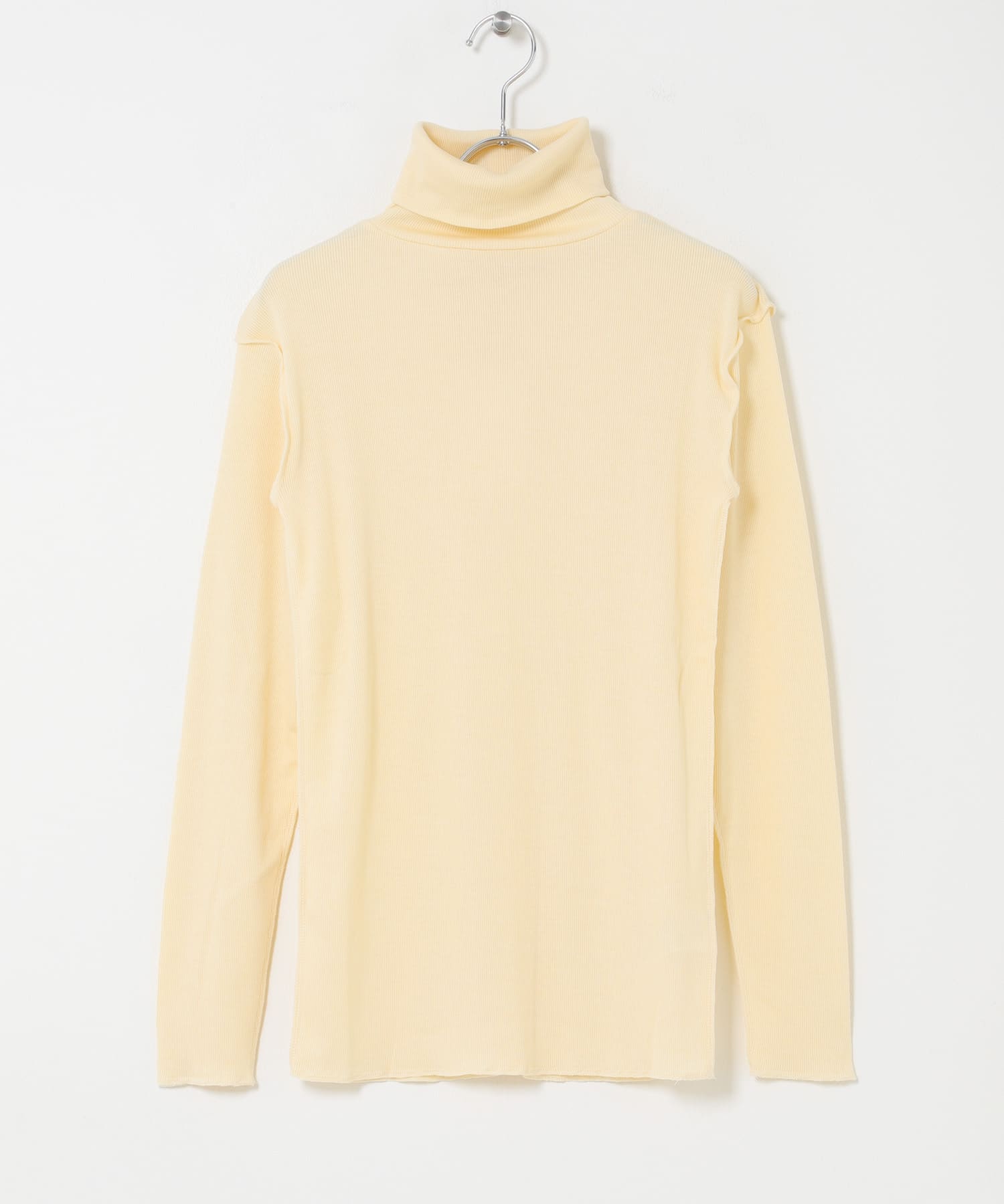 MEYAME　SOFT RIB TURTLENECK CREAM Free