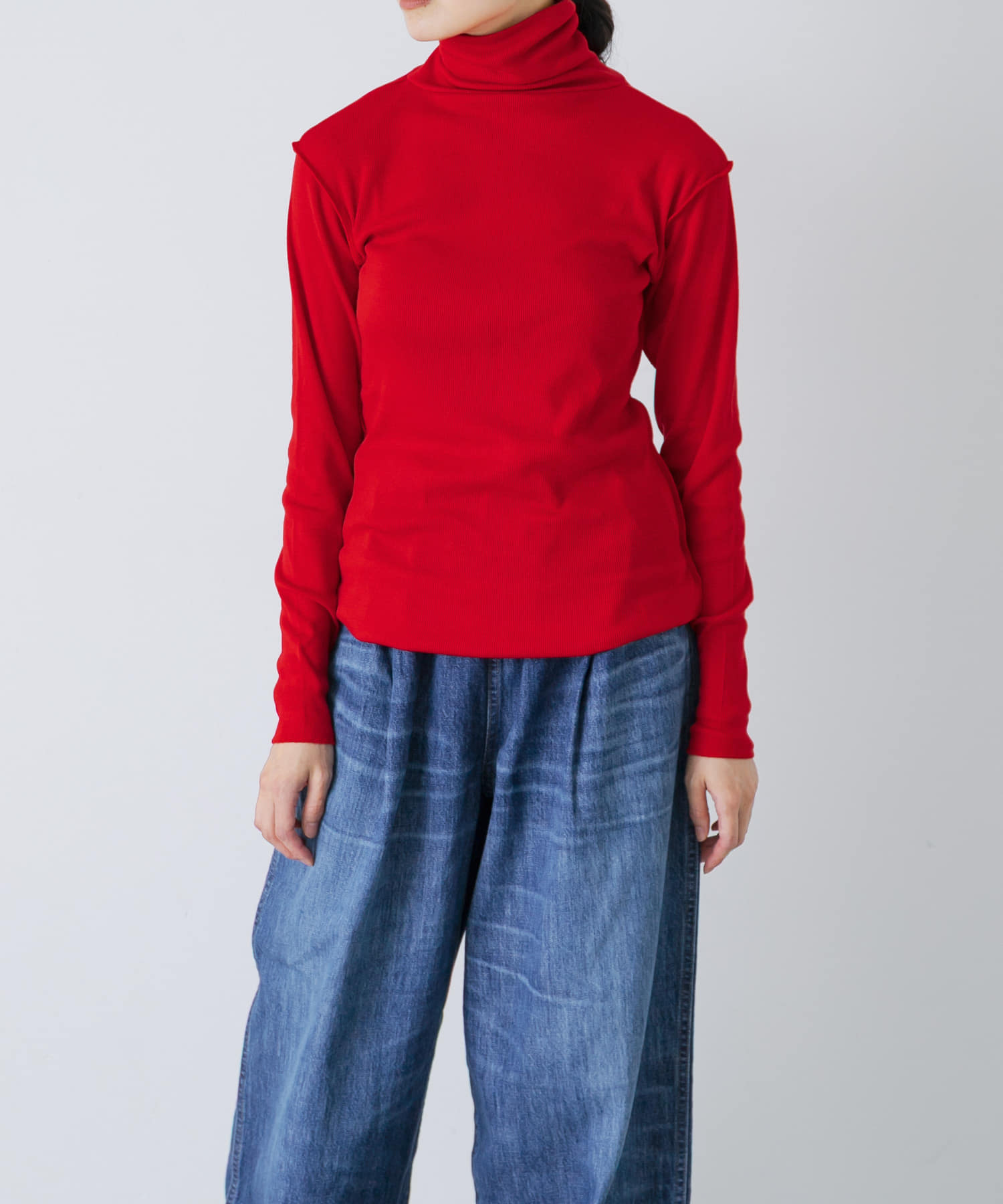 MEYAME　SOFT RIB TURTLENECK